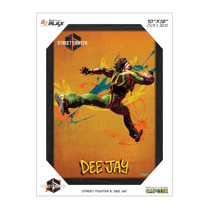 Cadre Lenticulaire 3D Plax Street Fighter 6 Par Pixel Frames - Dee Jay 25 x 30 CM