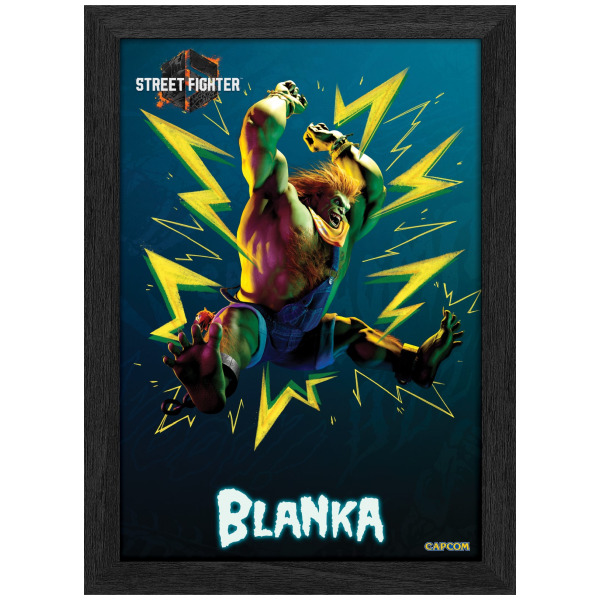 Cadre Lenticulaire 3D Plax Street Fighter 6 Par Pixel Frames - Blanka 25 x 30 CM