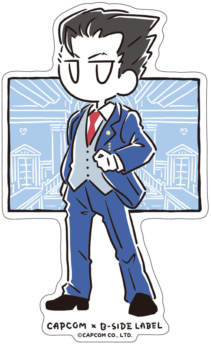 Autocollant CAPCOM x B-SIDE Gyakuten Saiban Par Capcom - Ace Attorney Phoenix Wright Line Art