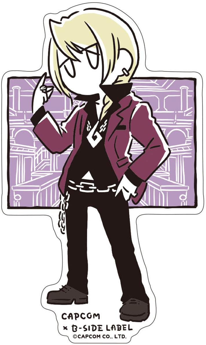 Autocollant CAPCOM x B-SIDE Gyakuten Saiban Par Capcom - Ace Attorney Kyouya Garyu Line Art