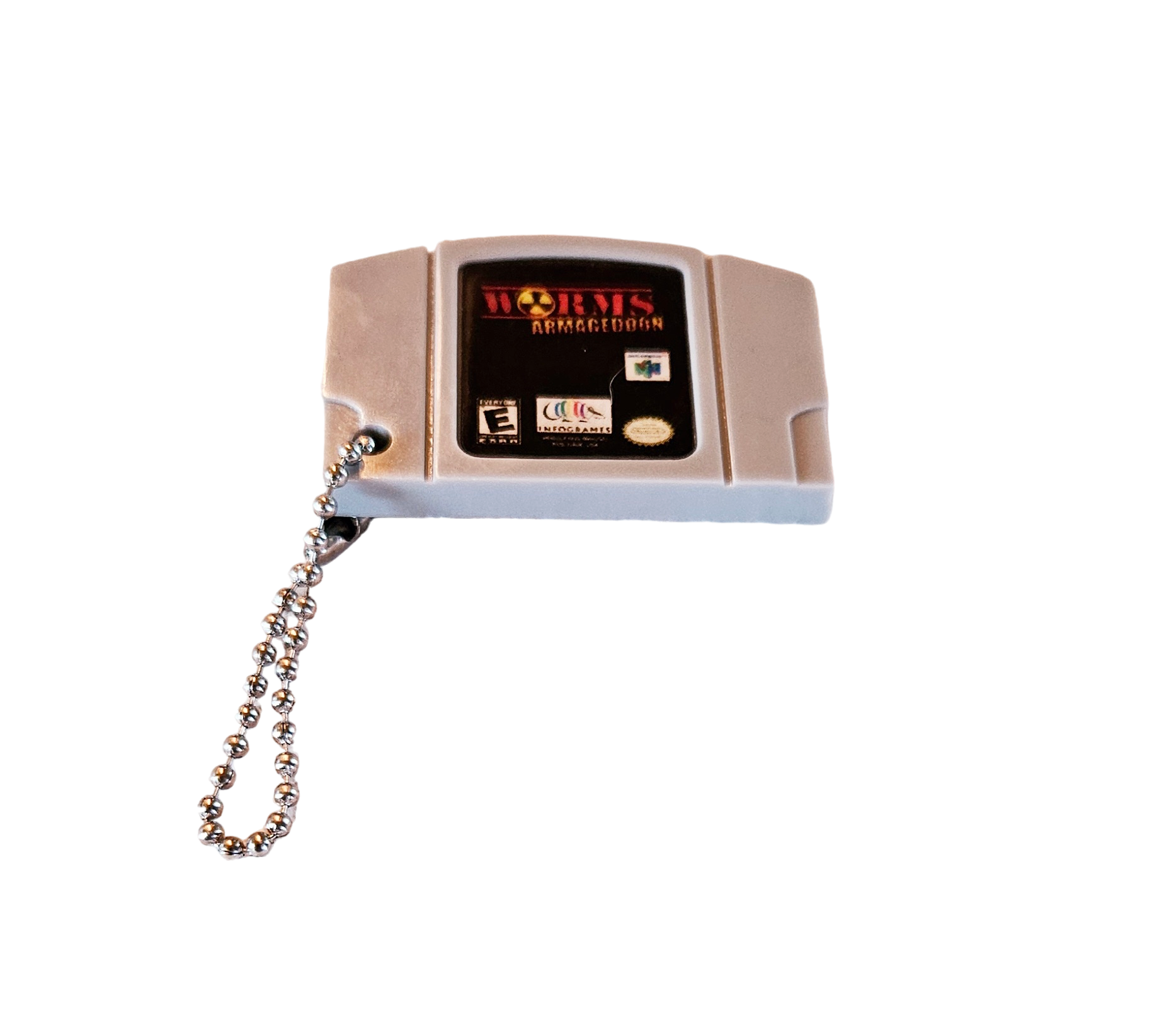 Porte-Clé Mini-Cartouche de N64 Par Chinook Crafts - Worms Armageddon