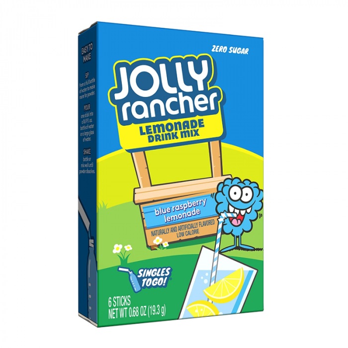 Mélange pour Breuvage Jolly Rancher Saveur Limonade Framboise Bleue - Paquet de 6 Sachets Individue