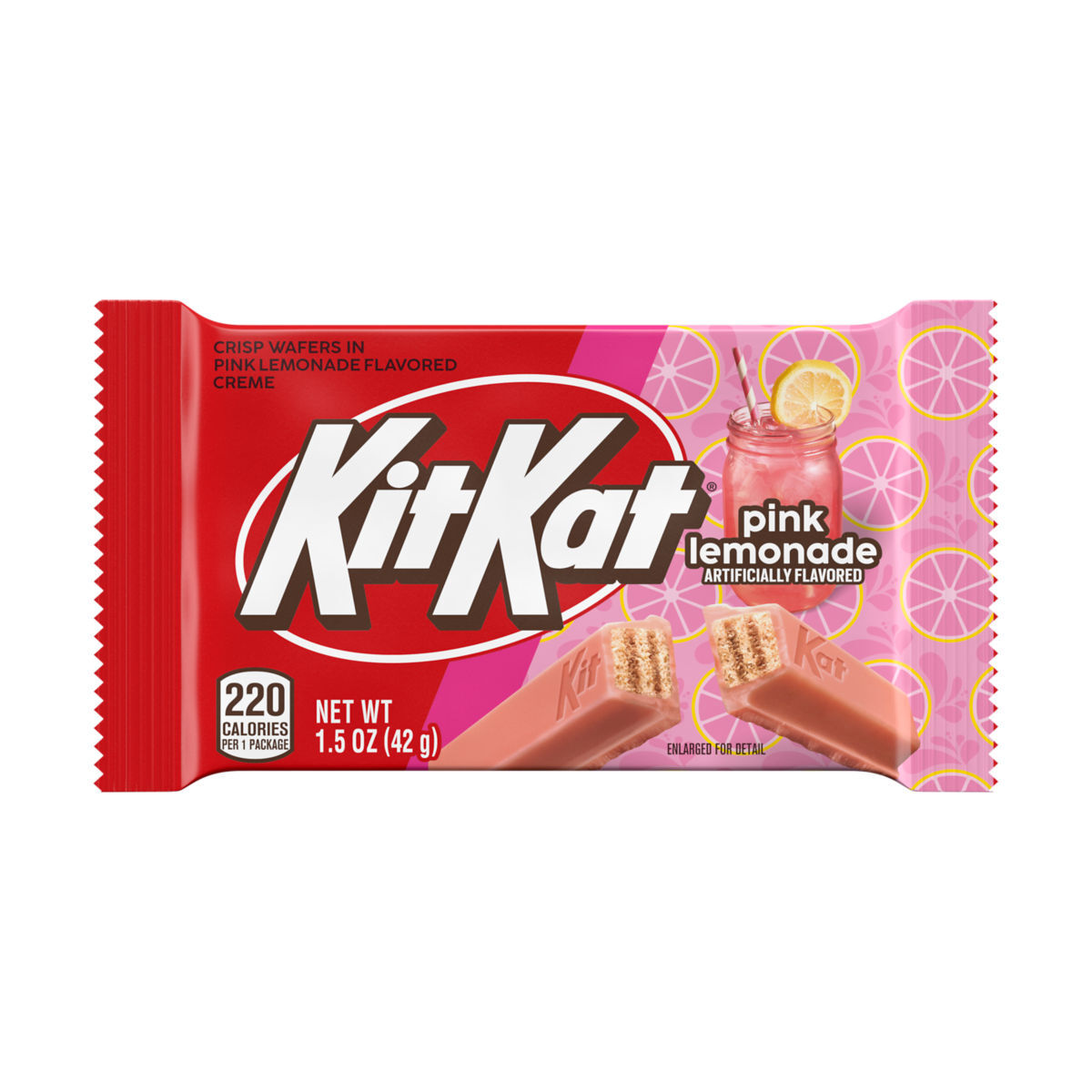 Tablette de Chocolat Kit Kat Par Hershey - Saveur Limonade Rose (42g)