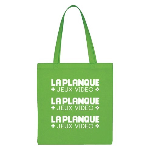 Sac De Magasinage Réutilisable En Tissus La Planque Jeux Vidéo Moyen 34 x 38 x 23 CM - Vert
