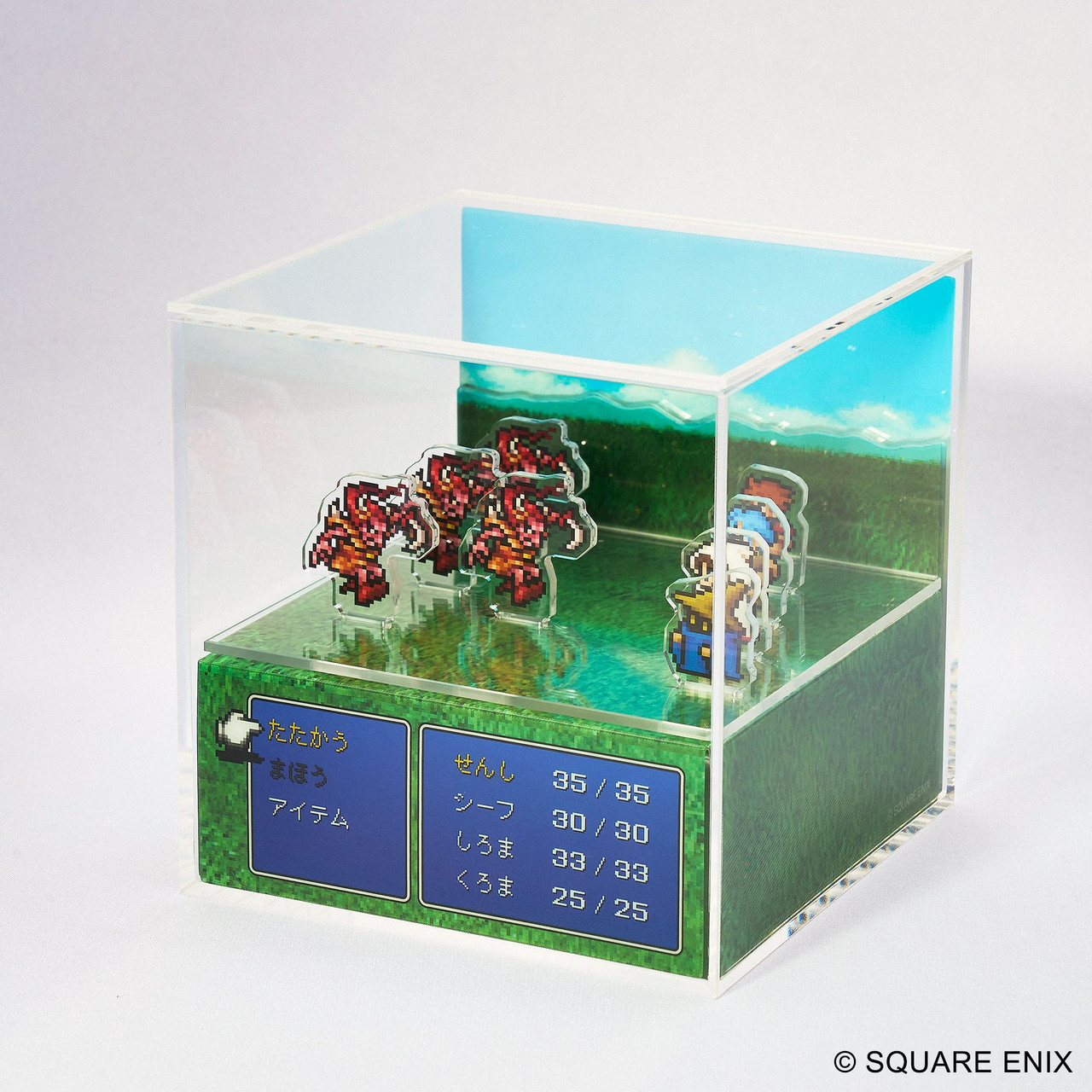 Diorama Final Fantasy Pixel Remaster Cubic Memory Par Square Enix - FF Monster Battle
