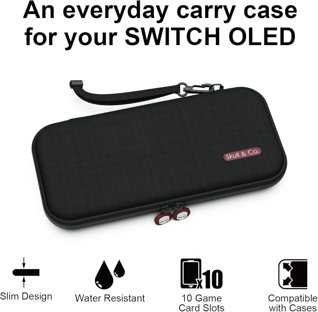 Étui De Transport Rigide Pour Nintendo Switch / Oled / Lite Par Skull And Co. - Noir