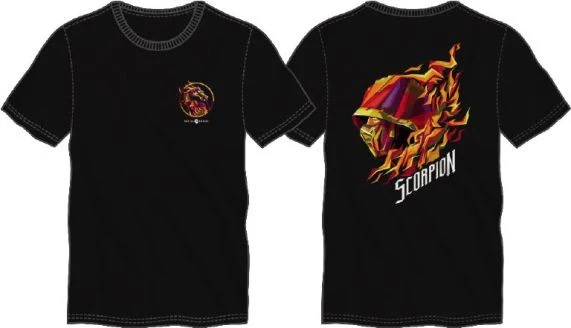 T-Shirt Mortal Kombat Par Bioworld - Scorpion Mortal Kombat Double Hit