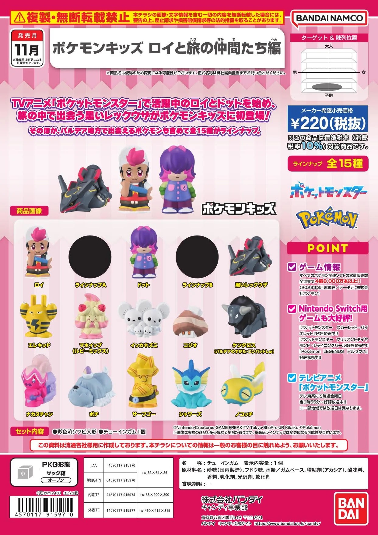 Boîte Mystère Pokemon Kids Roy And His Traveling Companions Par Bandai - Un Item Au Hasard