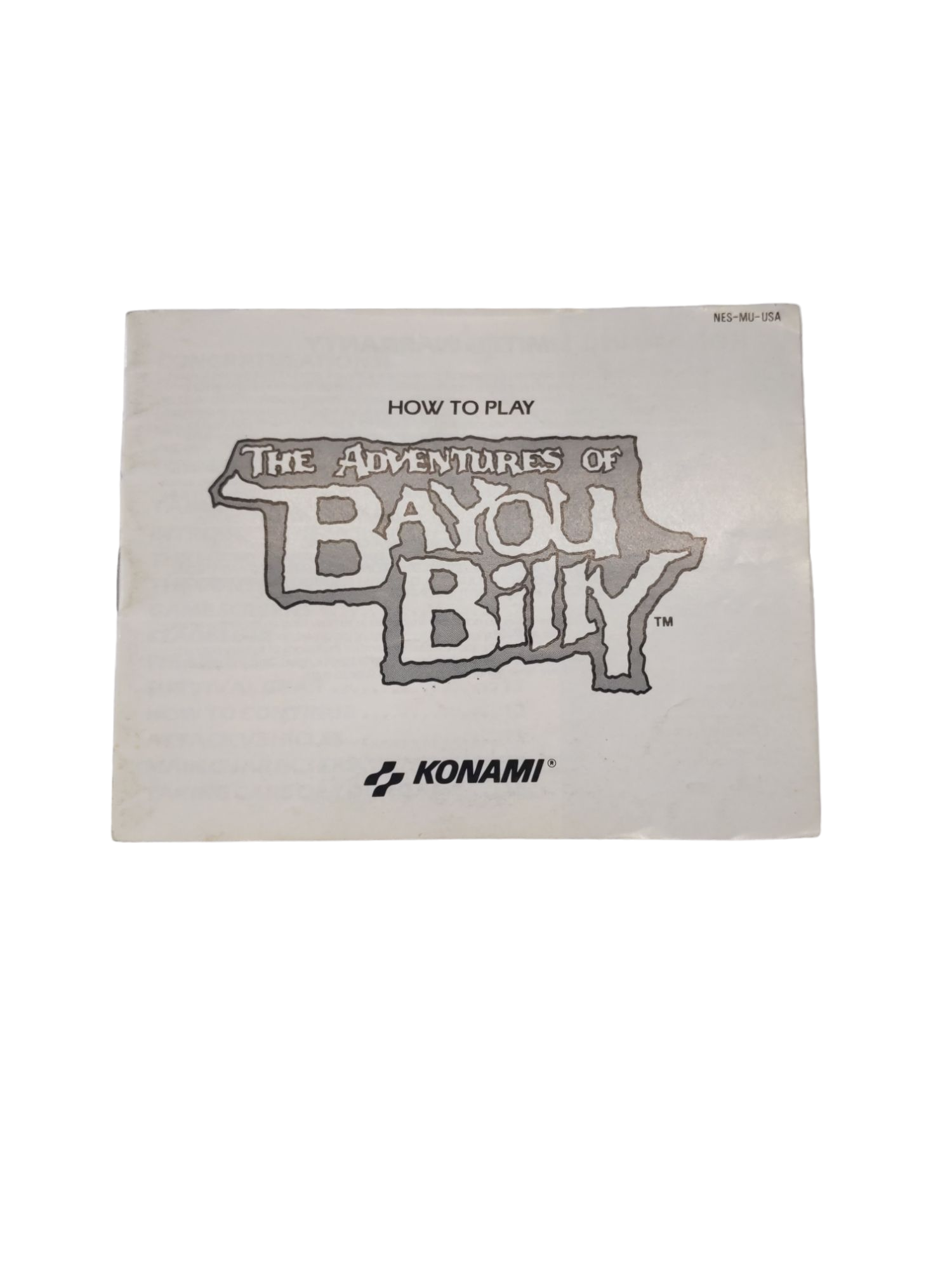 Livret NES-MU-USA Adventures Of Bayou Billy NES