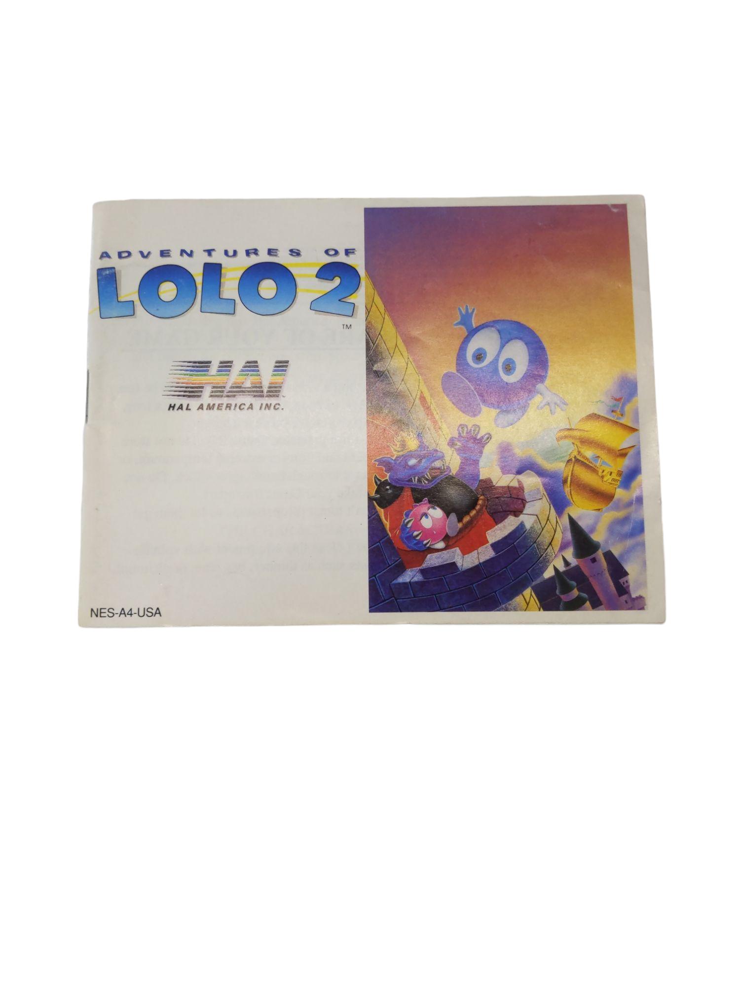 Livret NES-A4-USA Adventures Of Lolo 2 NES