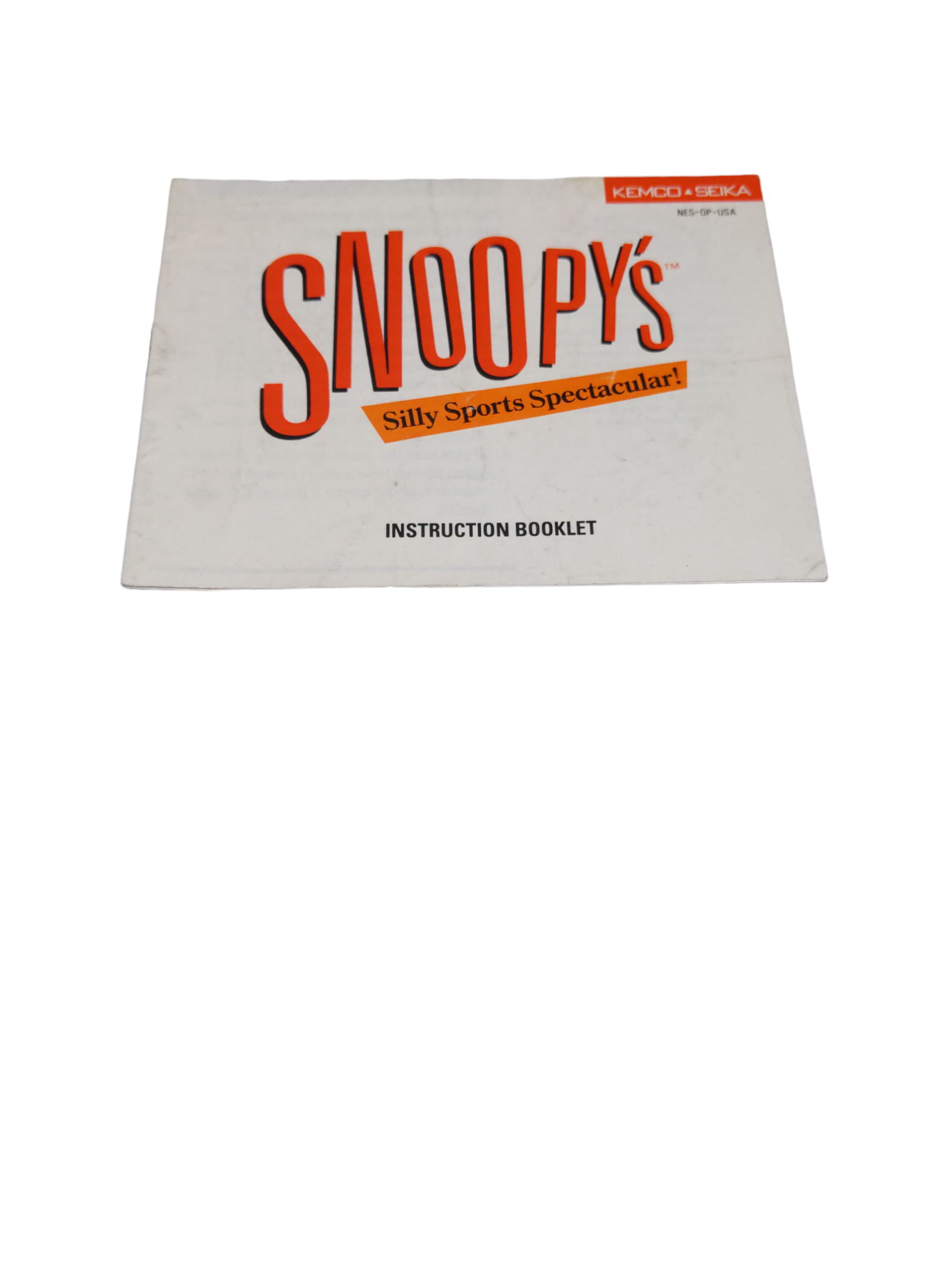 Livret NES-0P-USA Snoopy's Silly Sports Spectacular NES