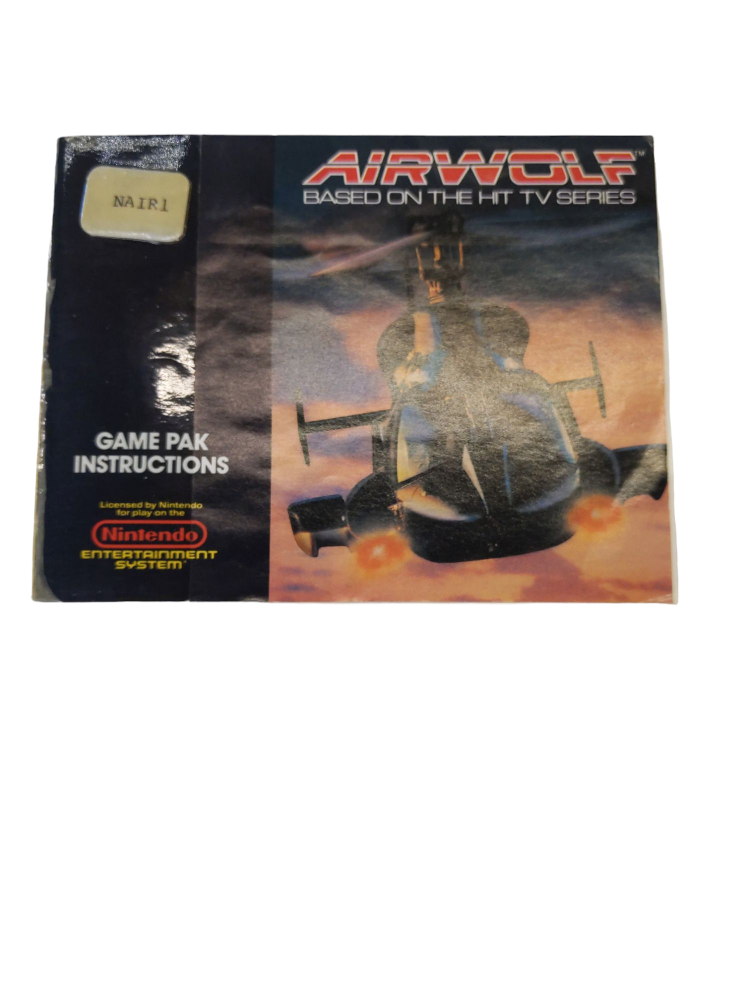 Livret NES-AF-USA Airwolf NES