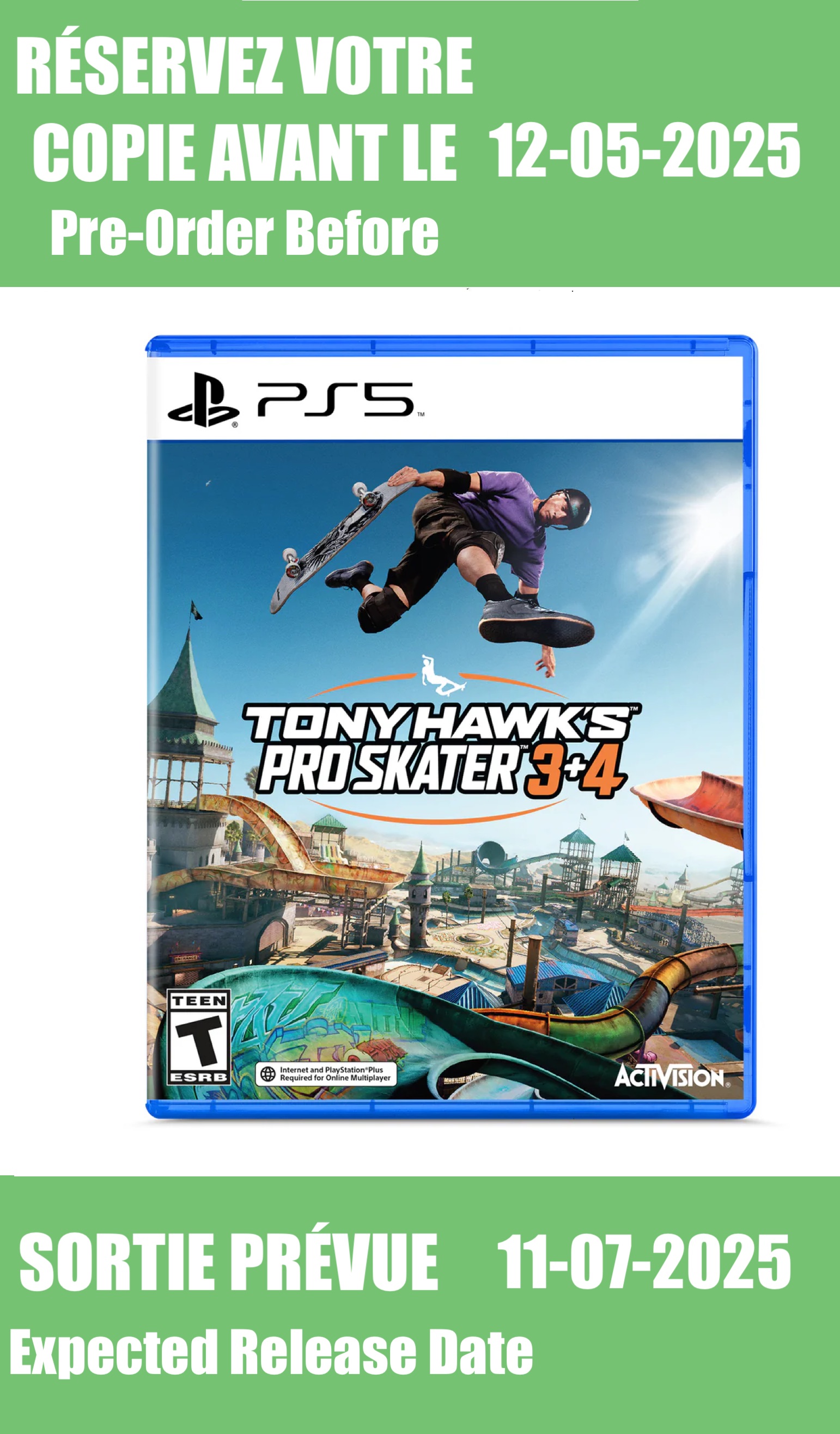 *Précommande* Tony Hawk 3+4 Remastered / PS5