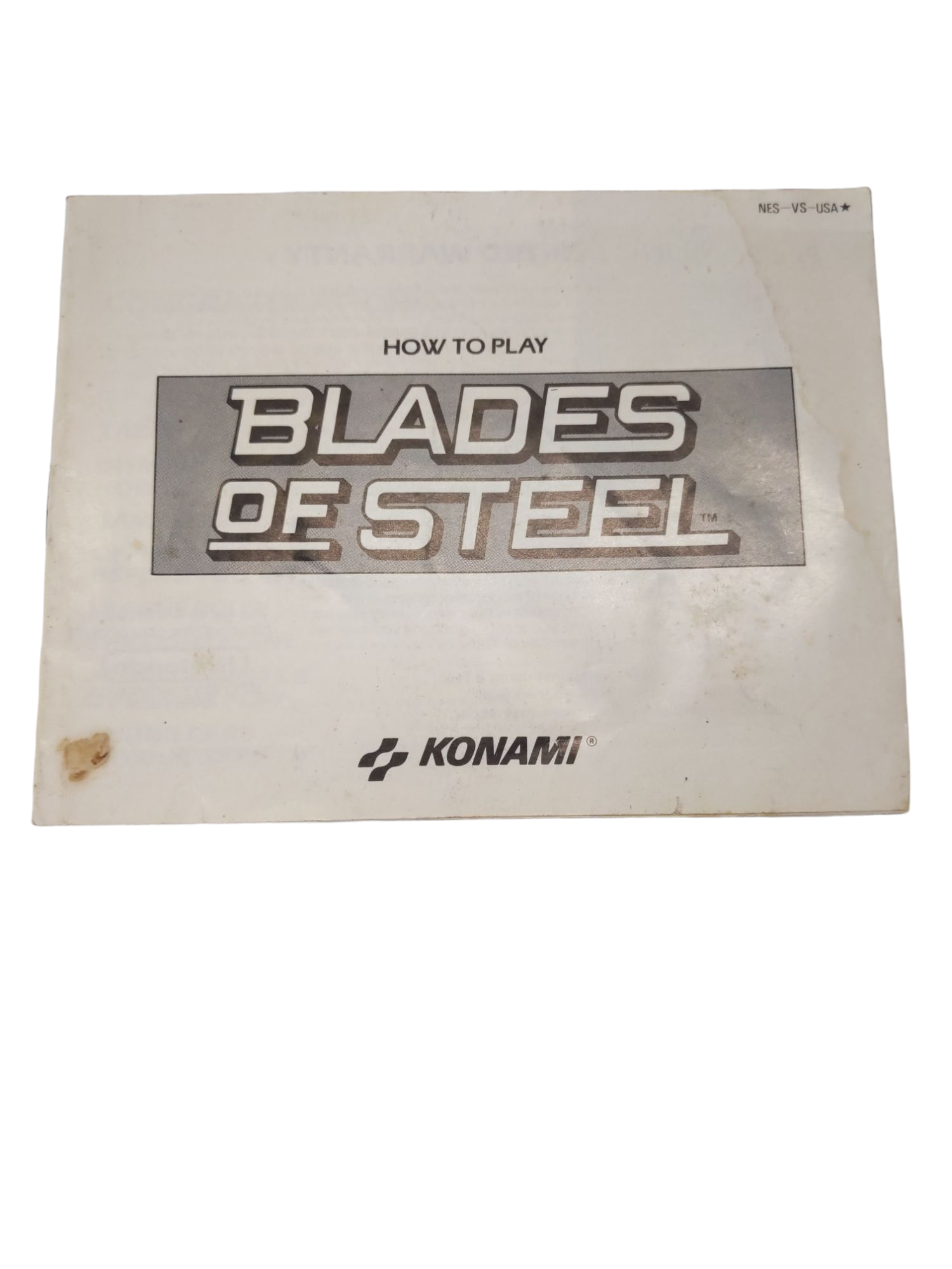 Livret NES-VS-USA Blades Of Steel NES