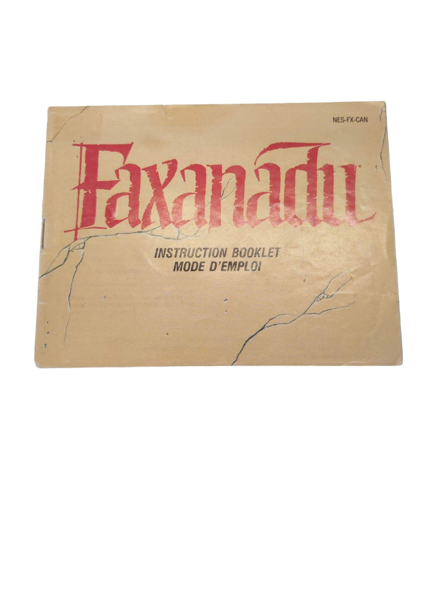 Livret NES-FX-CAN Faxanadu NES
