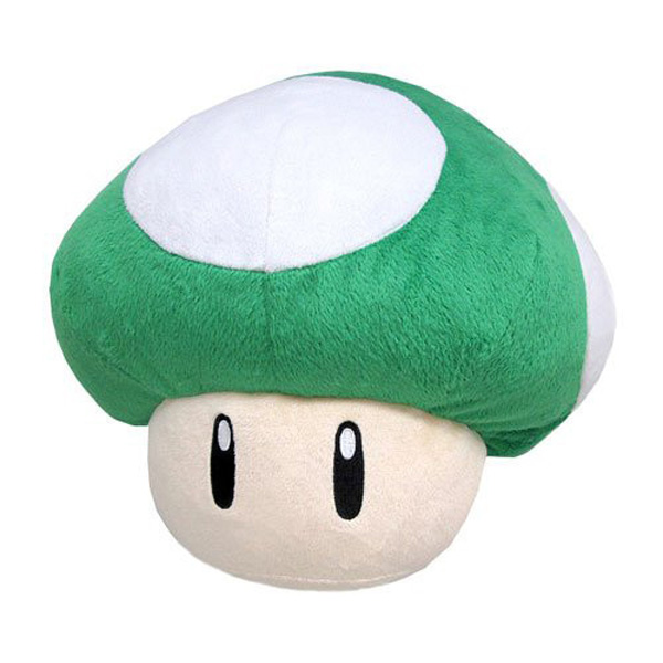Toutou/Coussin Super Mario Bros Par Sanei - 1Up Mushroom 30CM