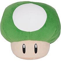 Toutou/Coussin Super Mario Bros Par Sanei - 1Up Mushroom 15CM