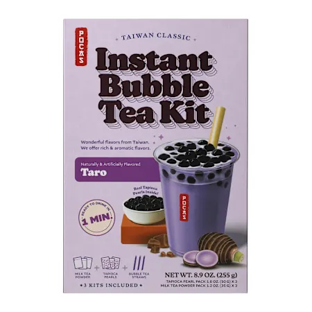 Kit Instantané De Bubble Tea Par Pocas - Ensemble De 3 Aux Taro 255G