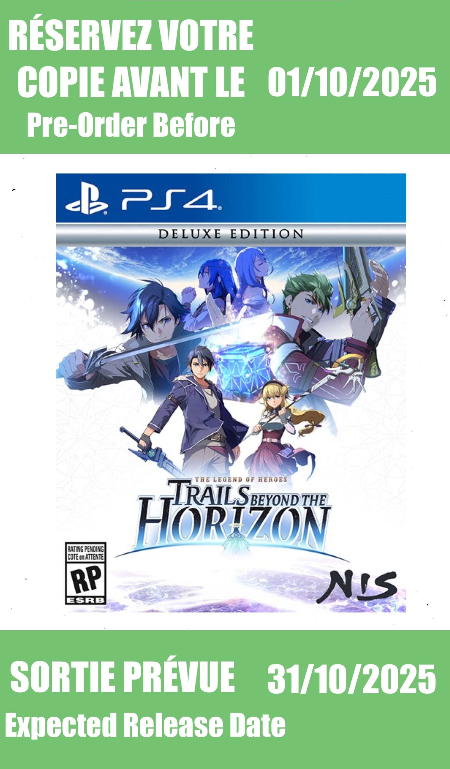 *Précommande* The Legend of Heroes: Trails beyond the Horizon Deluxe Edition / PS4