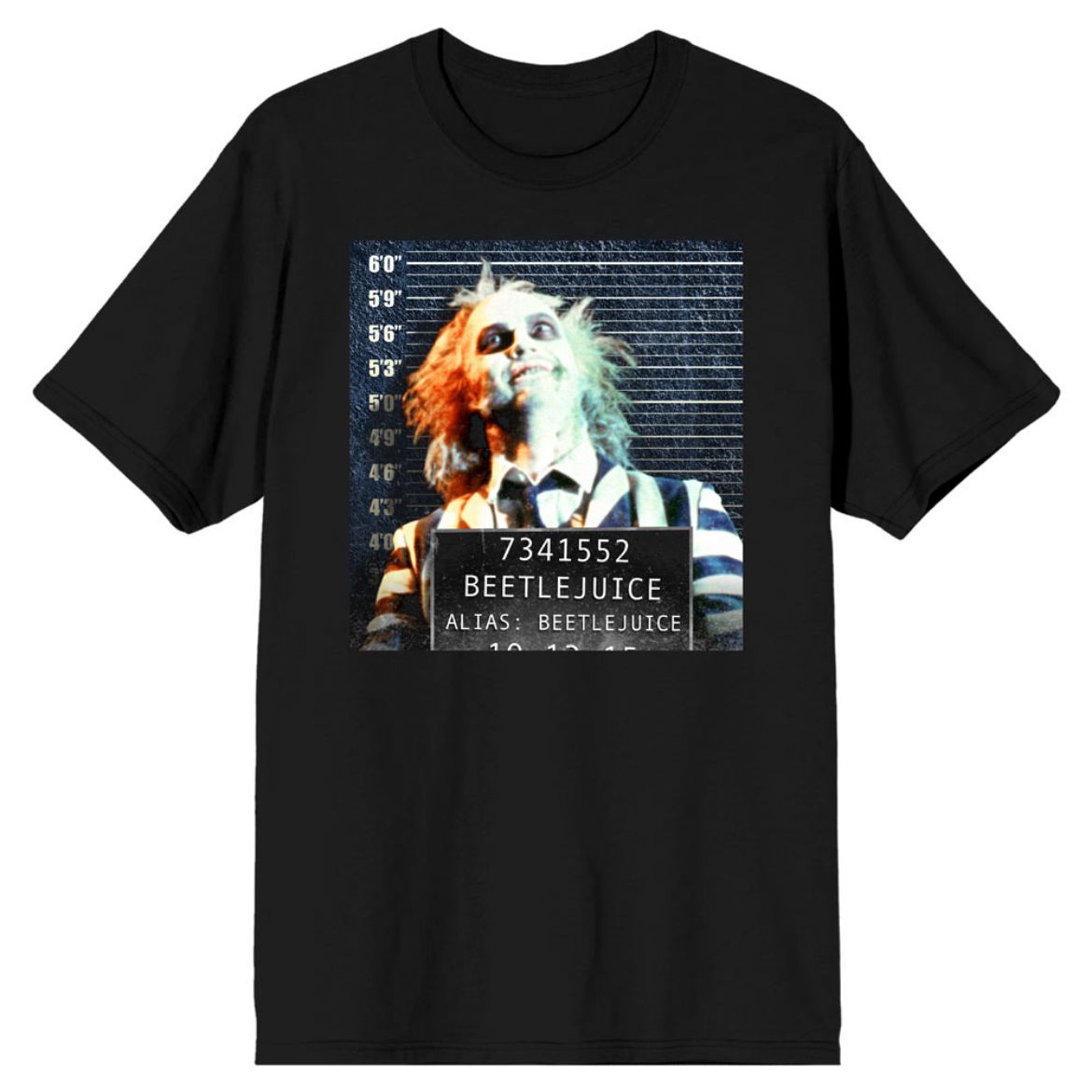 T Shirt Beetlejuice - Mug Shot (Noir)