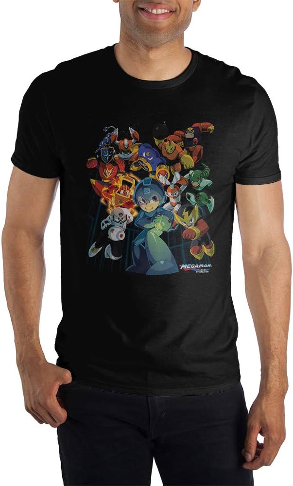 T-Shirt Mega Man - Characters Graphic (Noir)