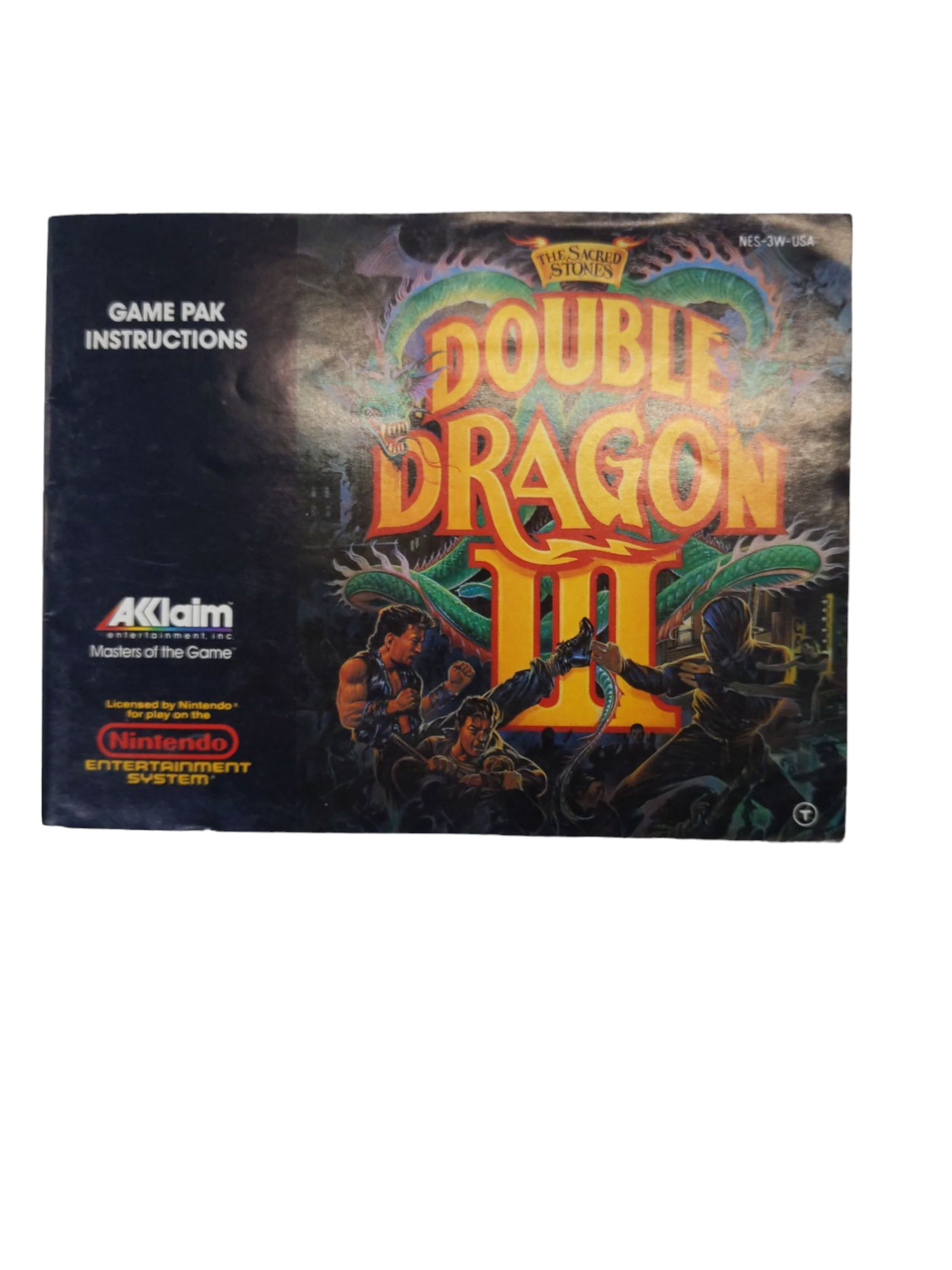 Livret NES-3W-USA Double Dragon III NES