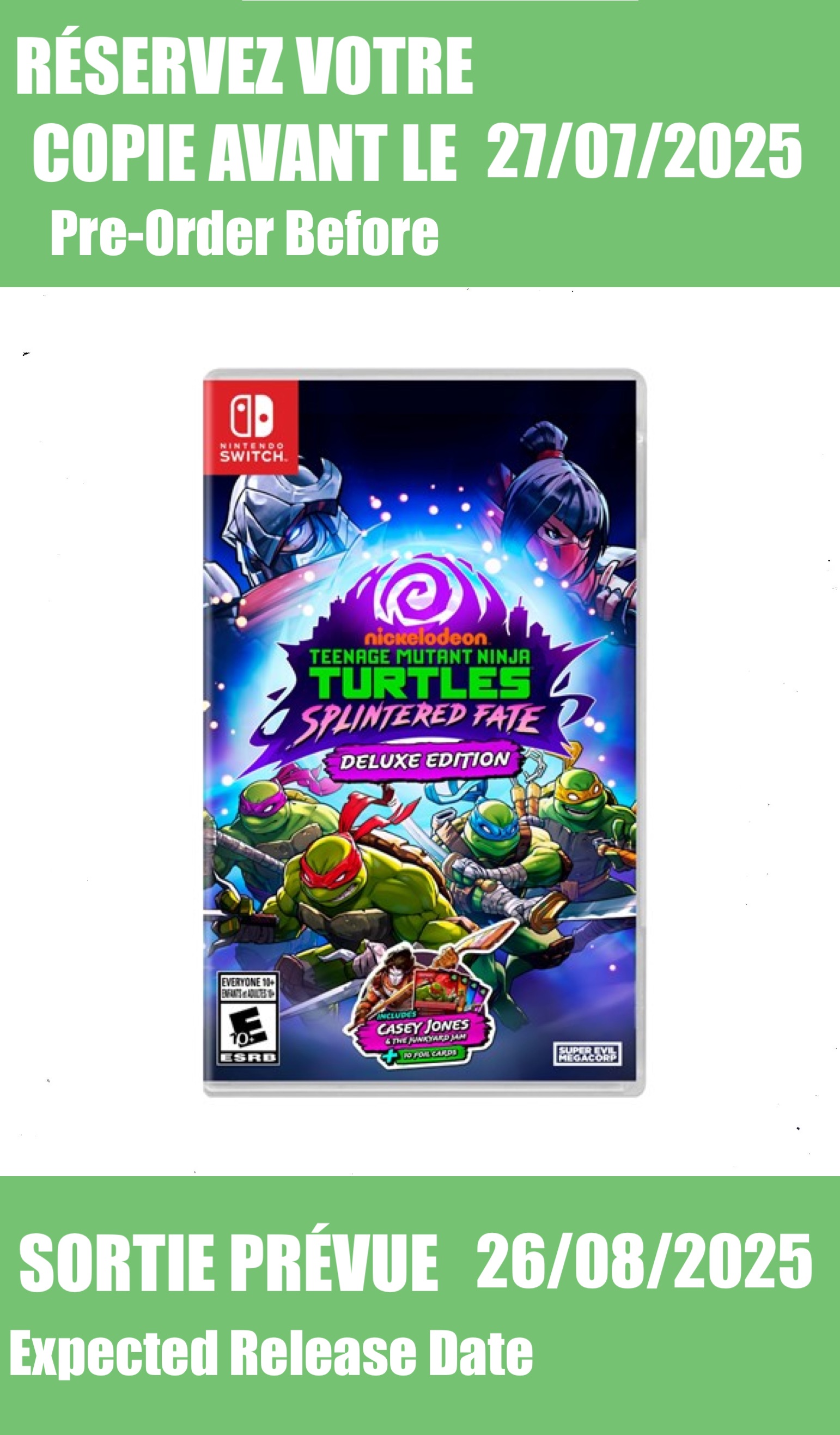 *Précommande* Teenage Mutant Ninja Turtles: Splintered Fate Deluxe Edition / Switch