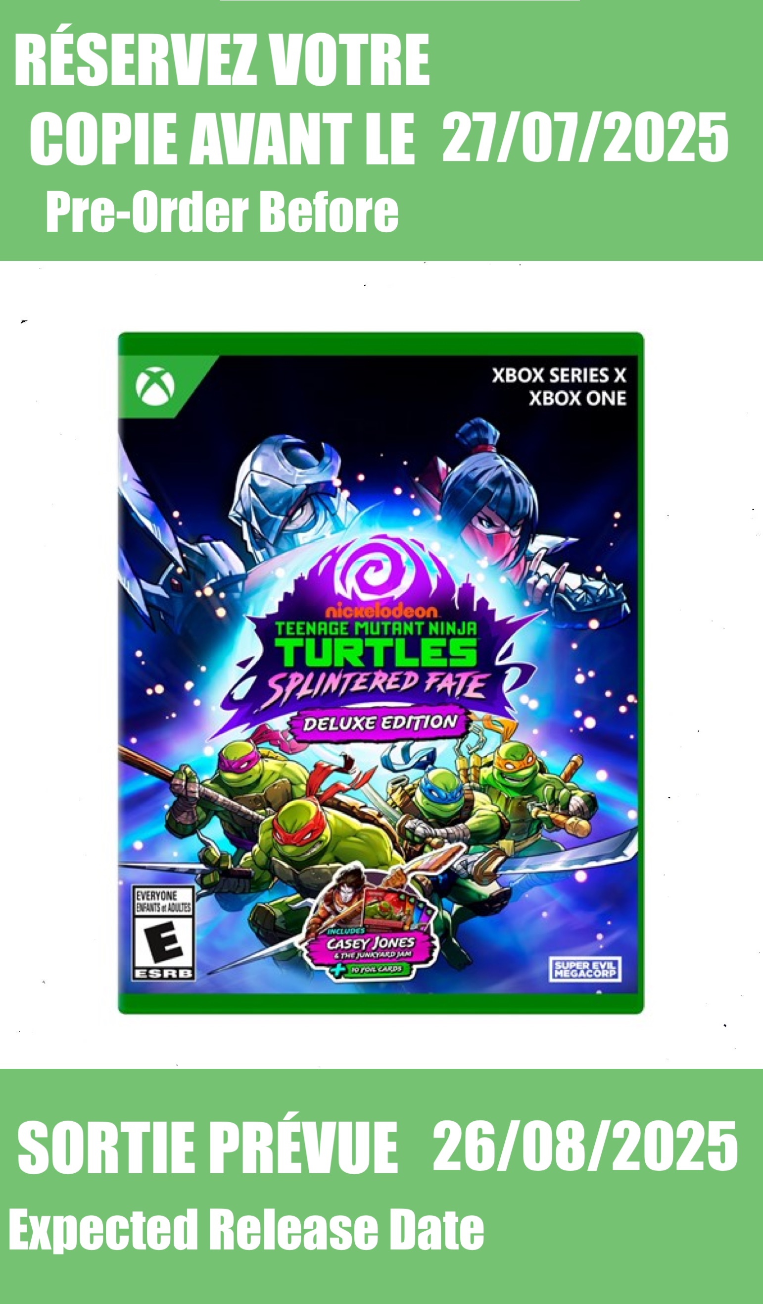 *Précommande* Teenage Mutant Ninja Turtles: Splintered Fate Deluxe Edition / Xbox One