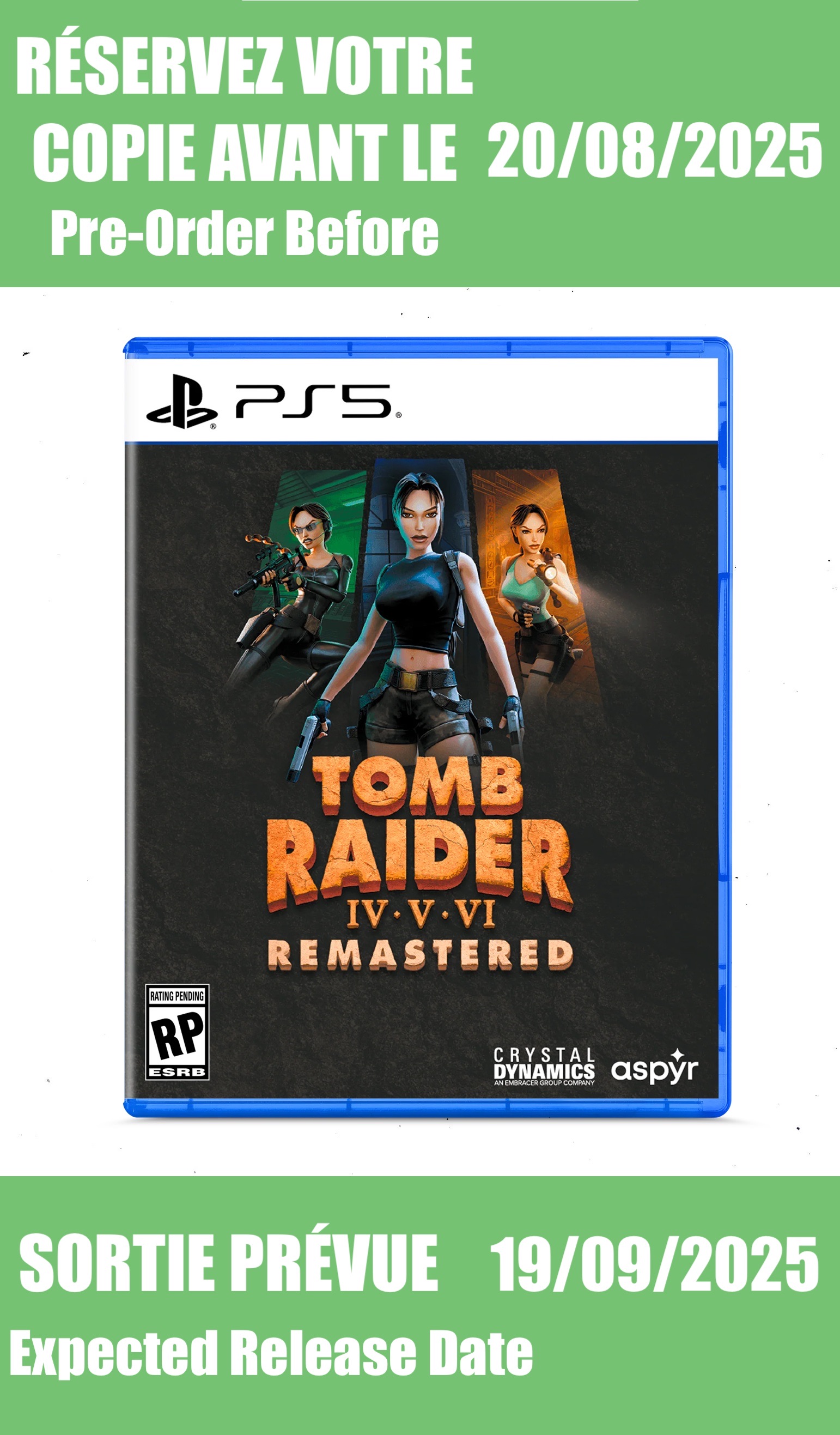 *Précommande* Tomb Raider IV-VI Remastered Starring Lara Croft / PS5