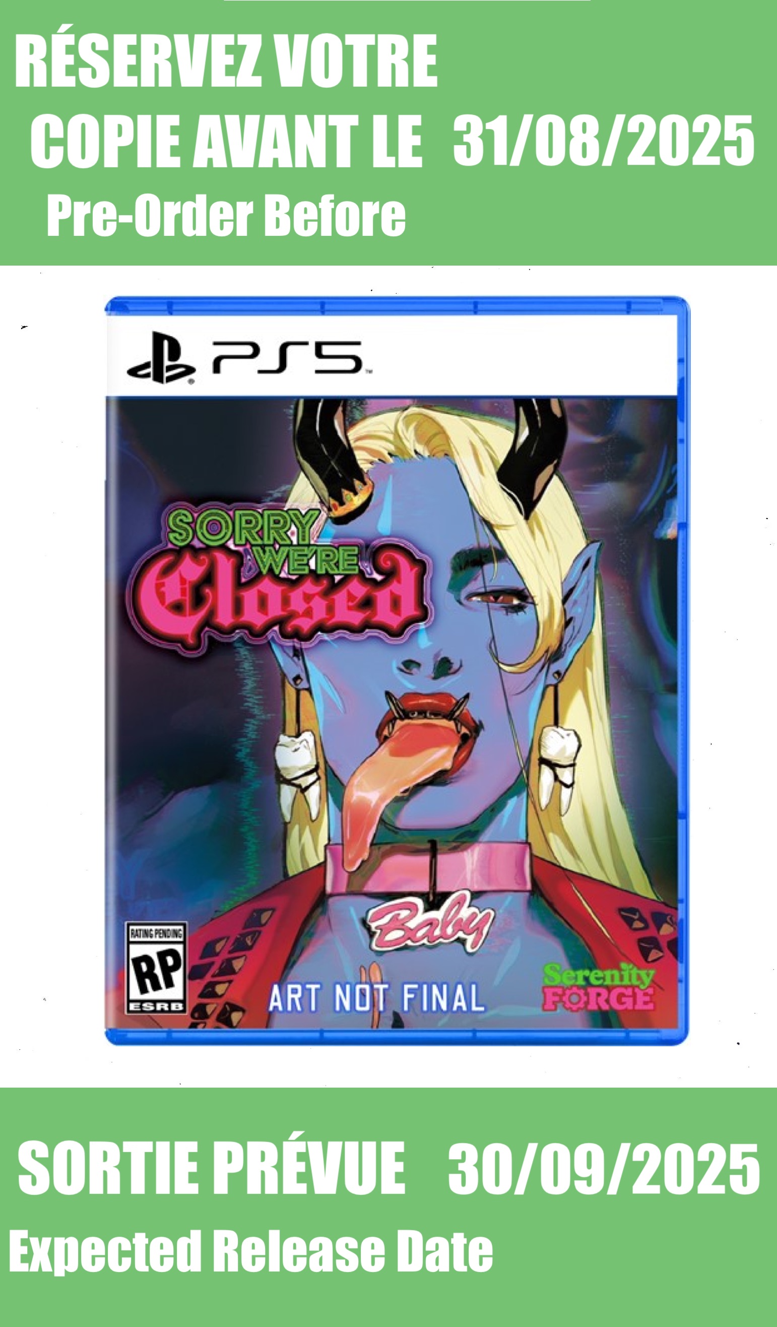 *Précommande* Sorry We're Closed Premium Edition / PS5