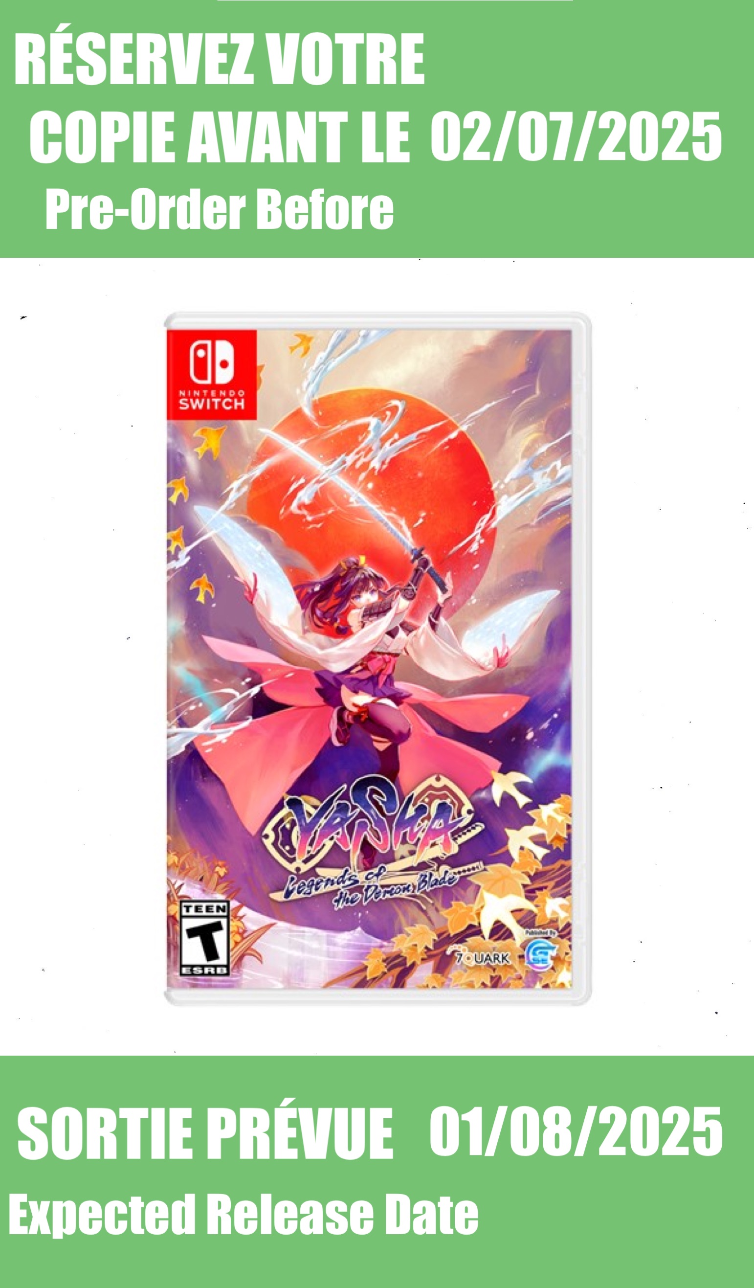 *Précommande* Yasha: Legends of the Demon Blade / Switch