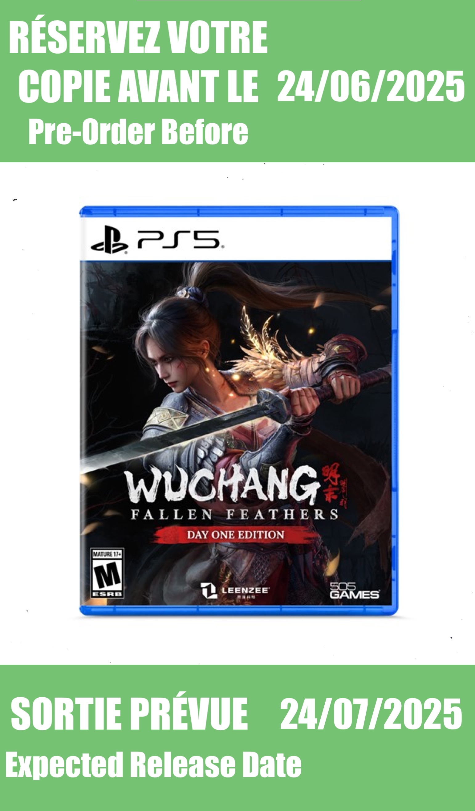 *Précommande* WUCHANG: Fallen Feathers Day One Edition / PS5