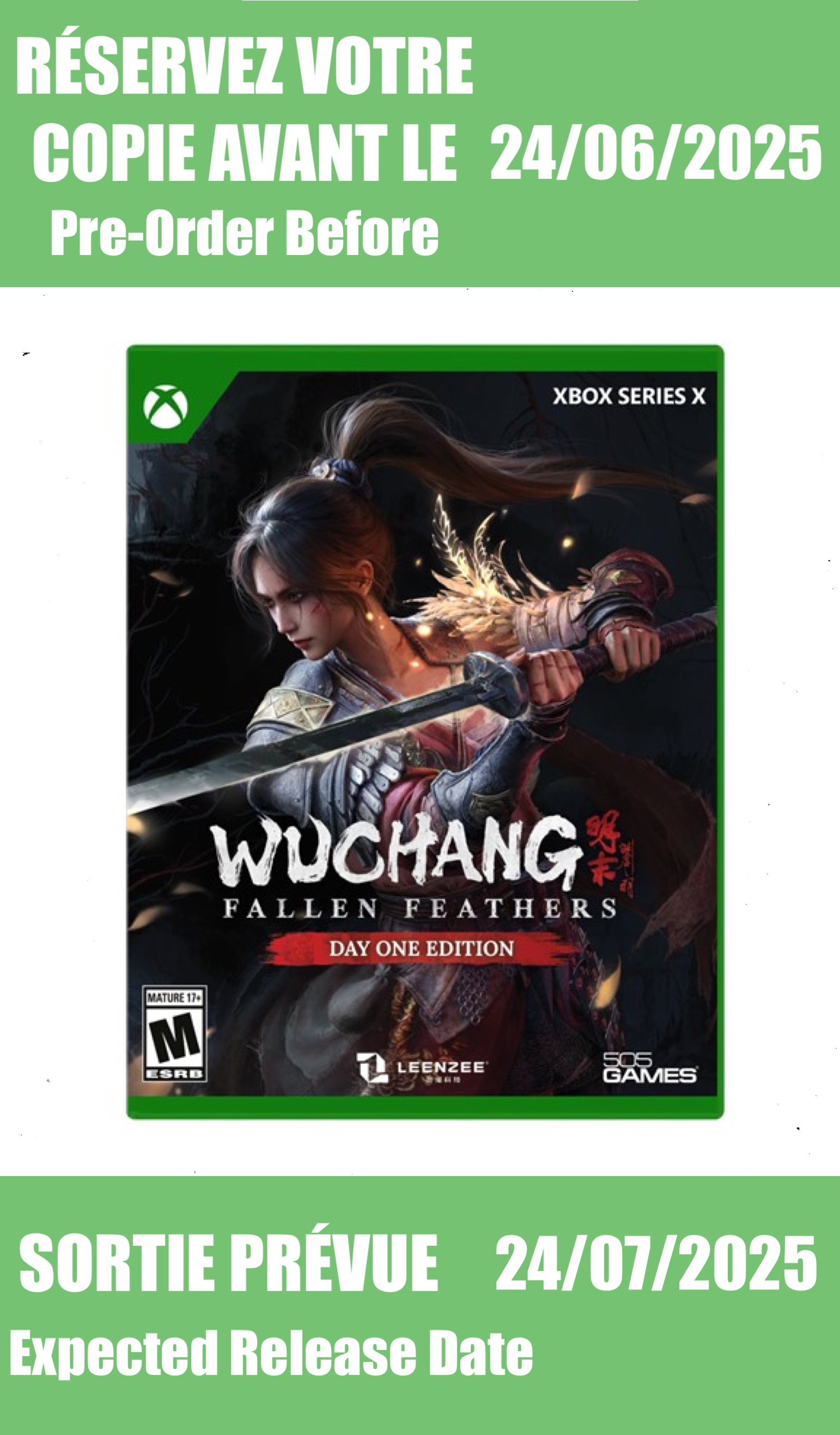 *Précommande* WUCHANG: Fallen Feathers Day One Edition / Xbox Series X