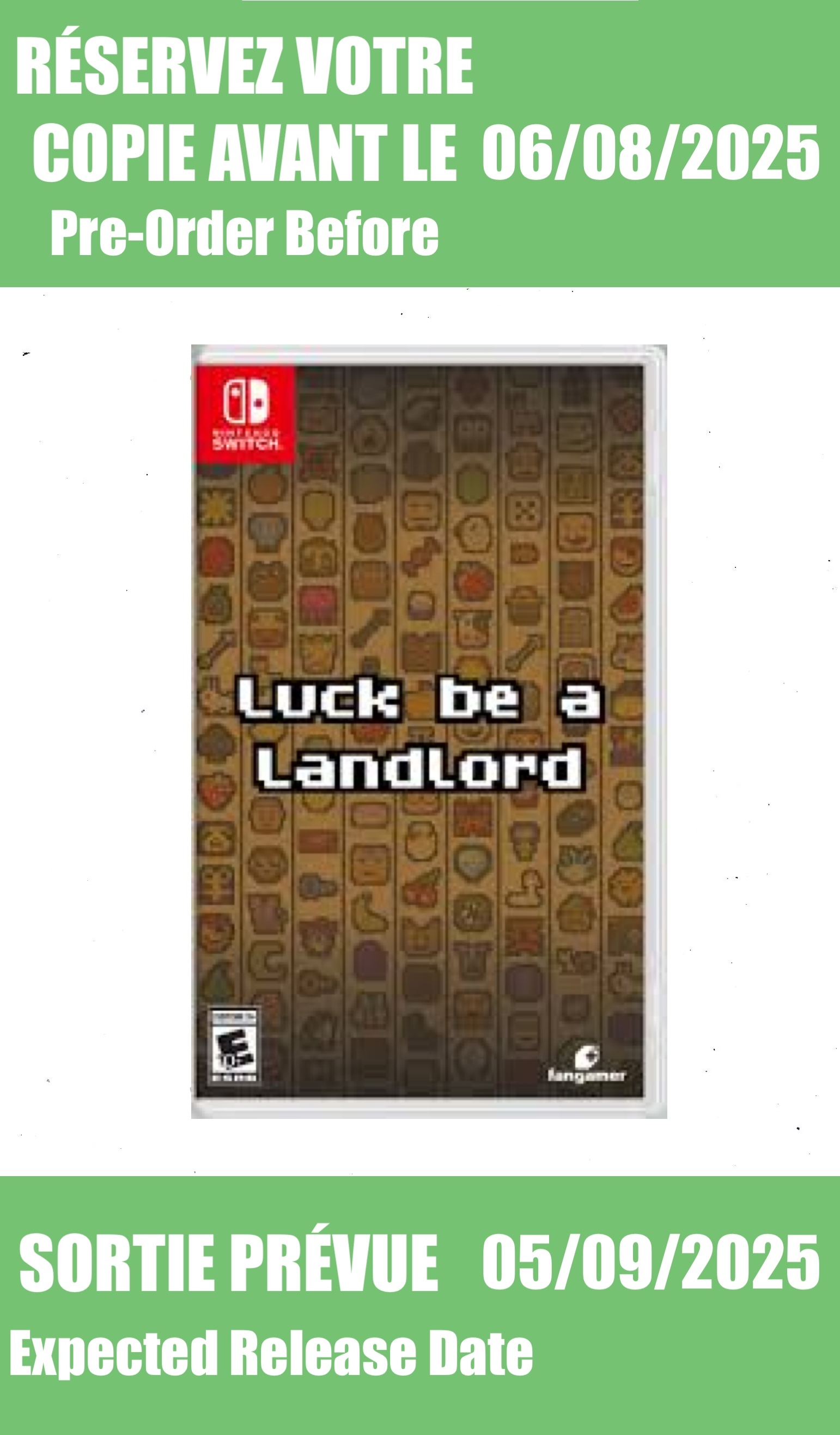 *Précommande* Luck Be A Landlord / Switch