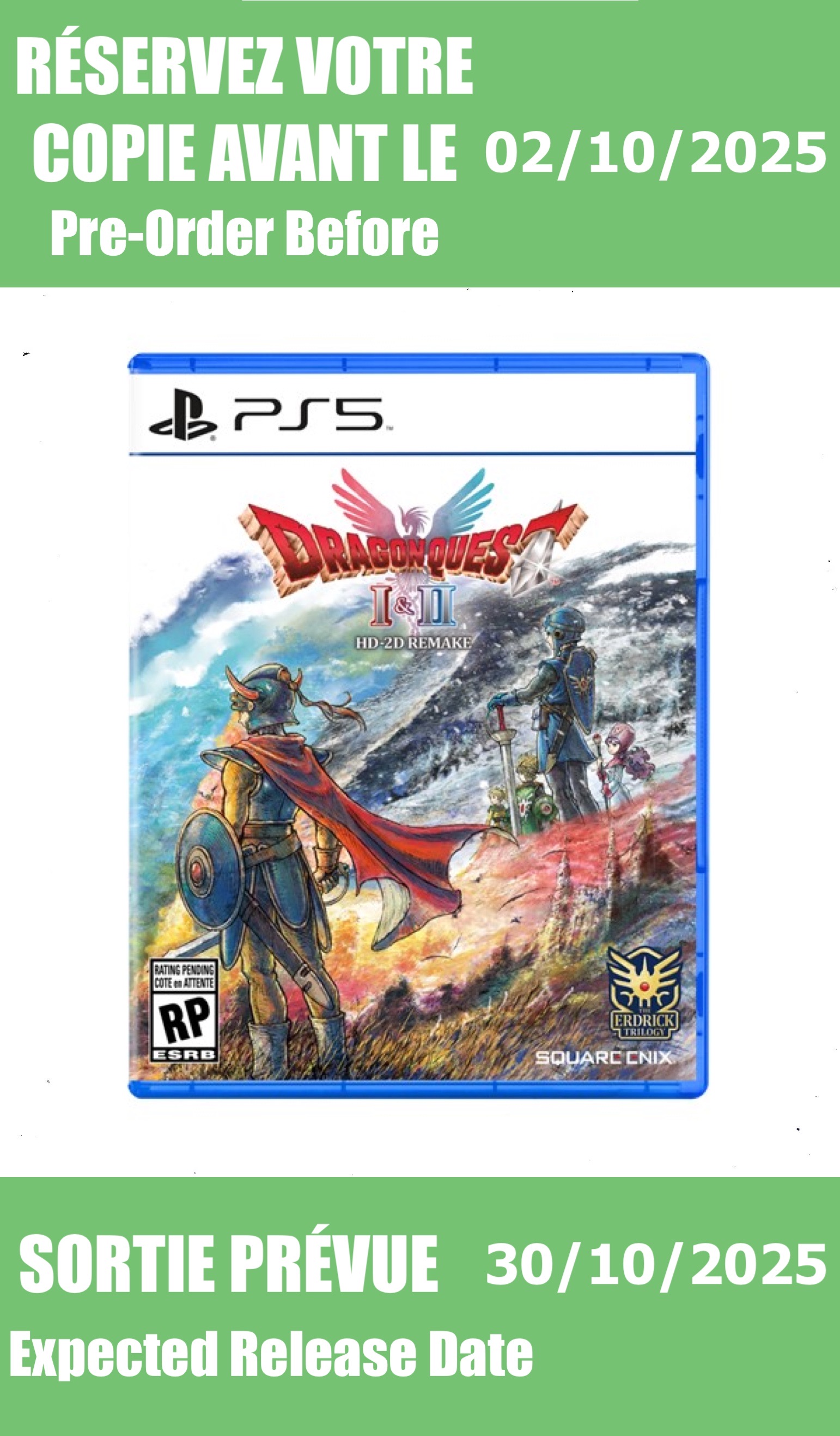 *Précommande* Dragon Quest I & II HD-2D Remake / PS5