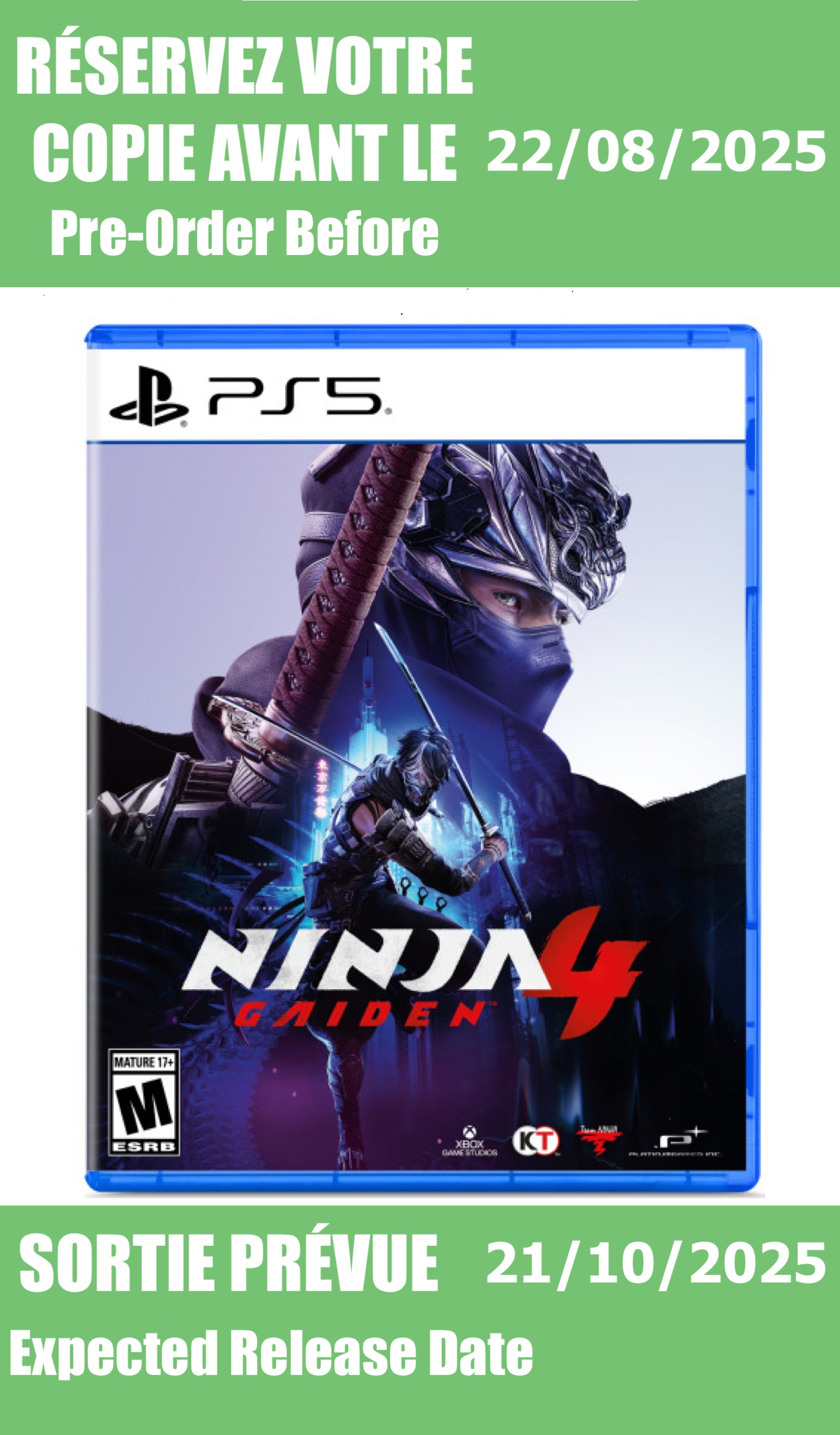 *Précommande* Ninja Gaiden 4/PS5