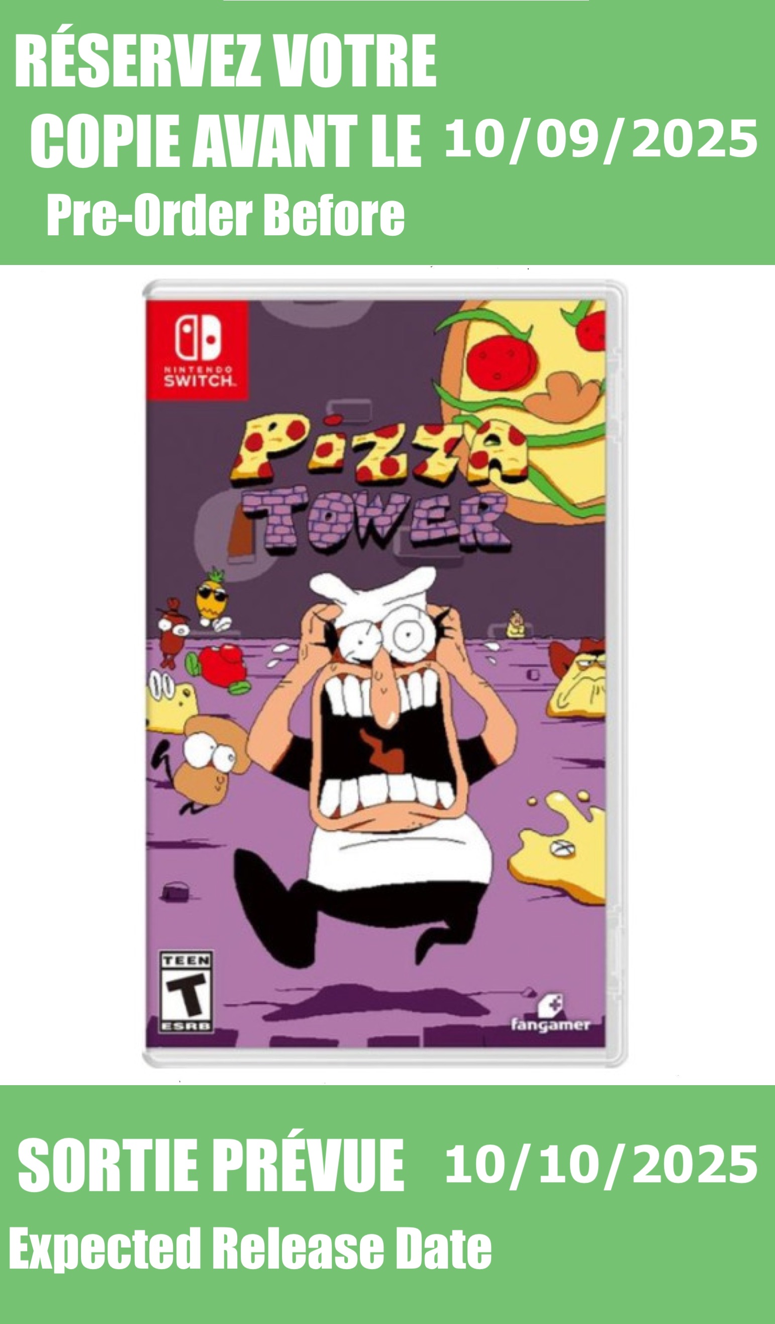 *Précommande* Pizza Tower/Switch