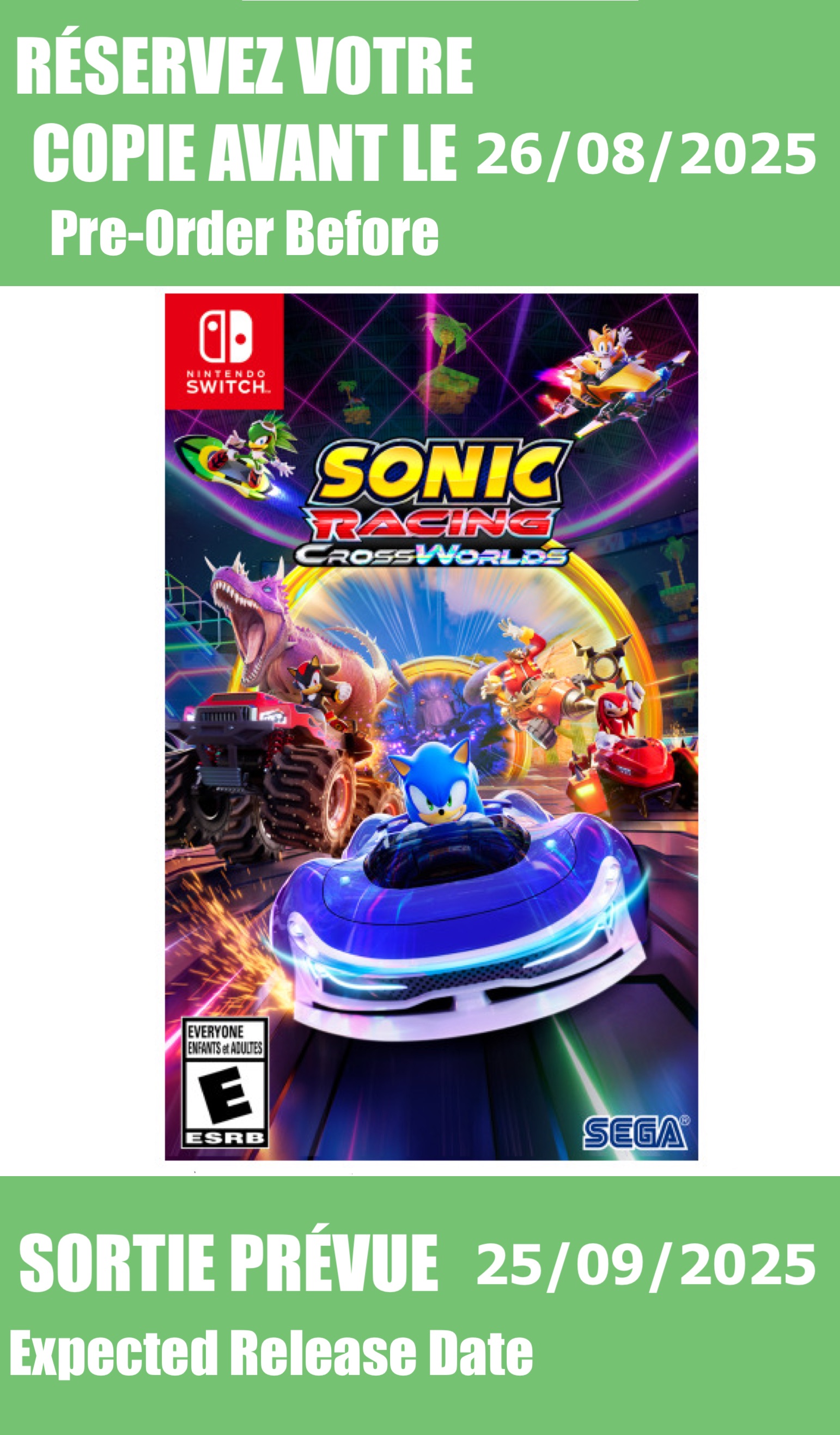 *Précommande* Sonic Racing CrossWorlds/Switch