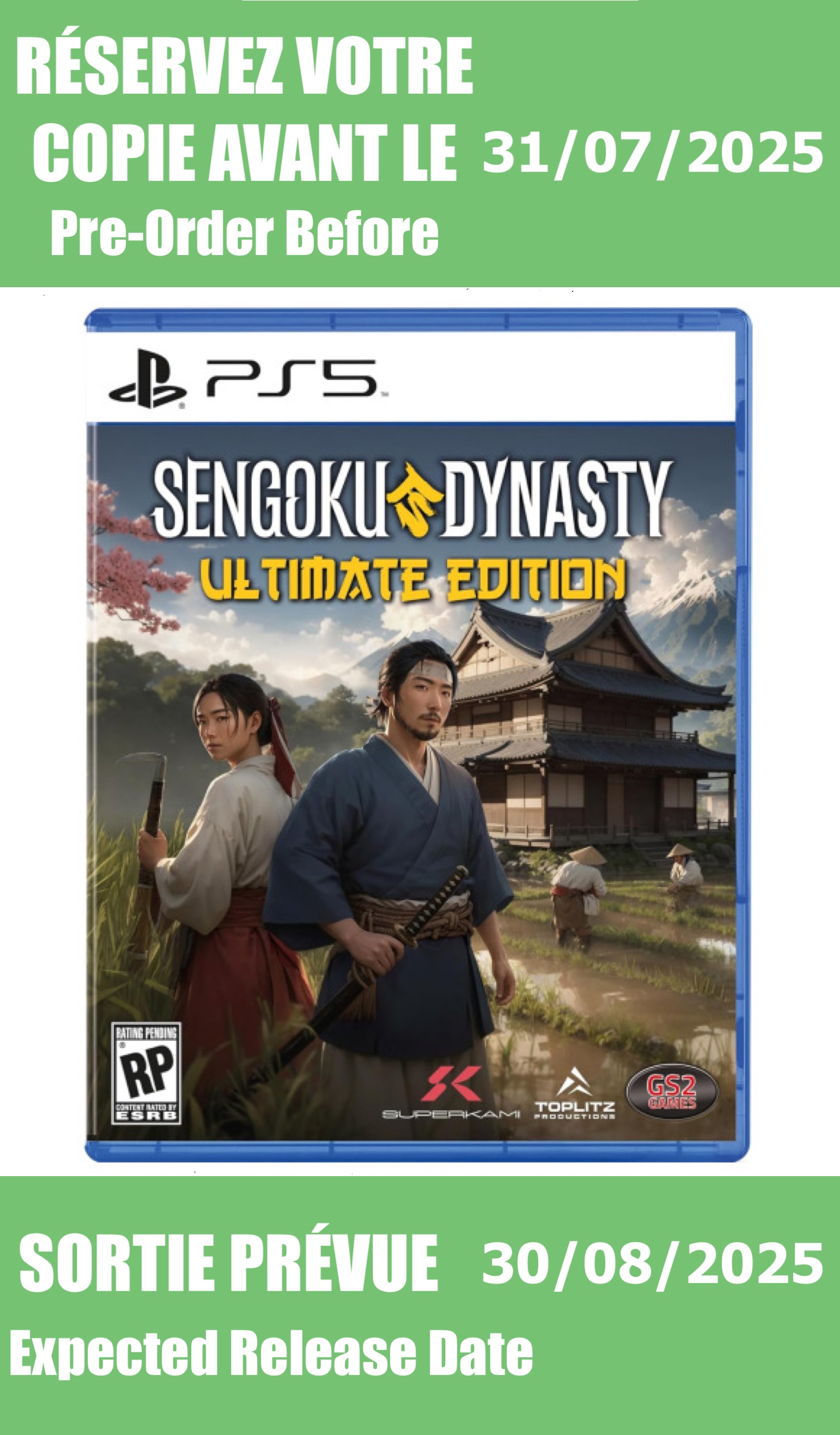 *Précommande* Sengoku Dynasty Ultimate Edition/PS5
