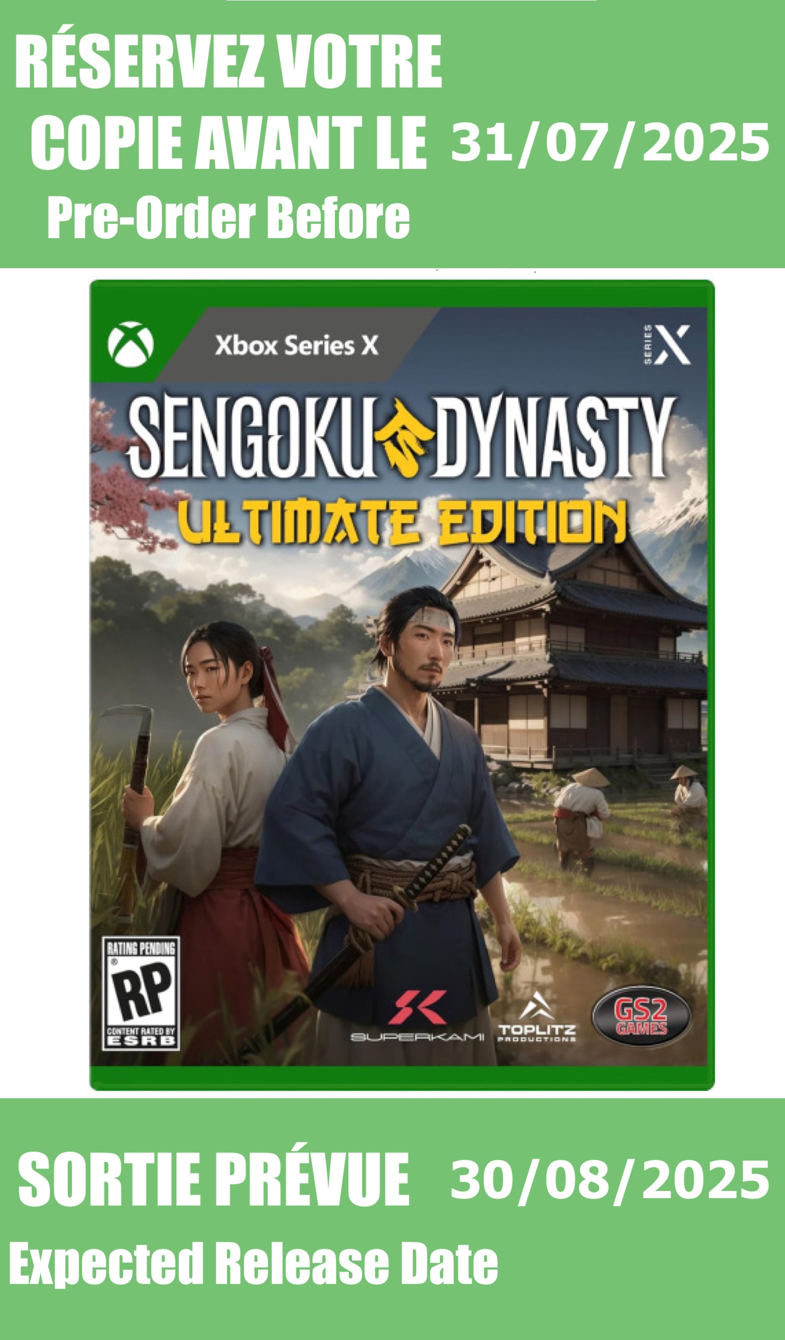 *Précommande* Sengoku Dynasty Ultimate Edition/Xbox Series X