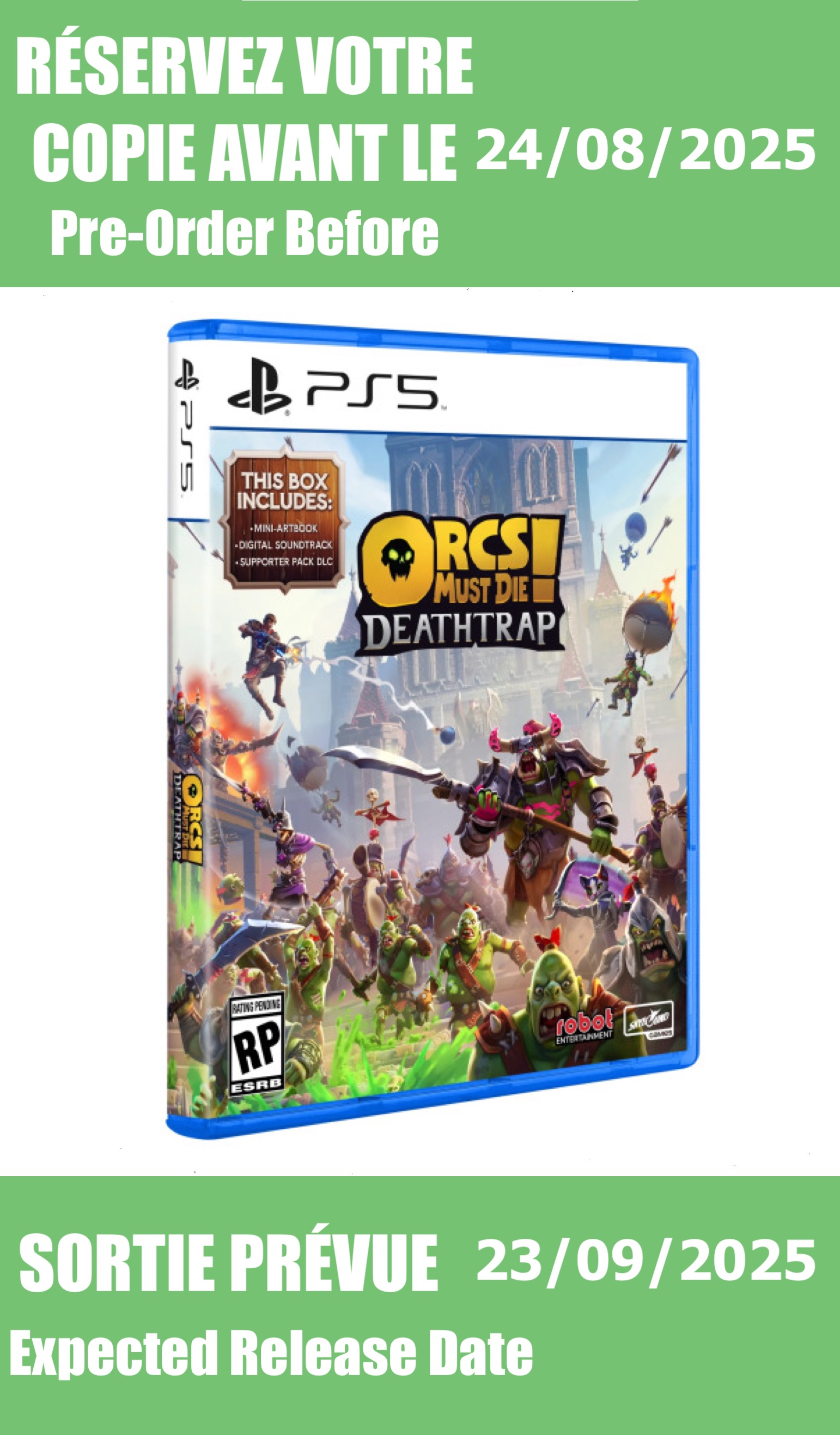 *Précommande* Orcs Must Die! Deathtrap/PS5