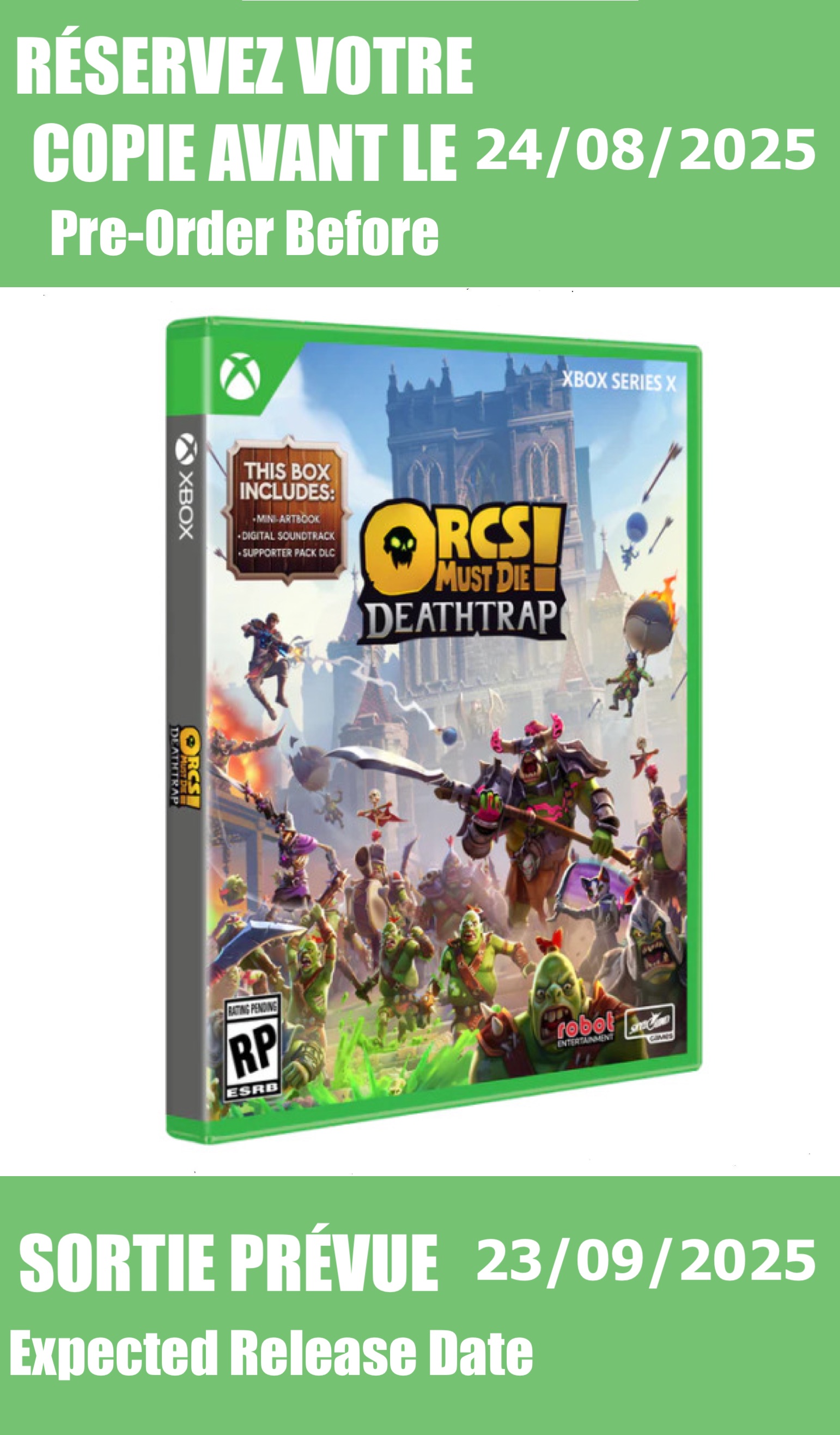 *Précommande* Orcs Must Die! Deathtrap/Xbox Series X