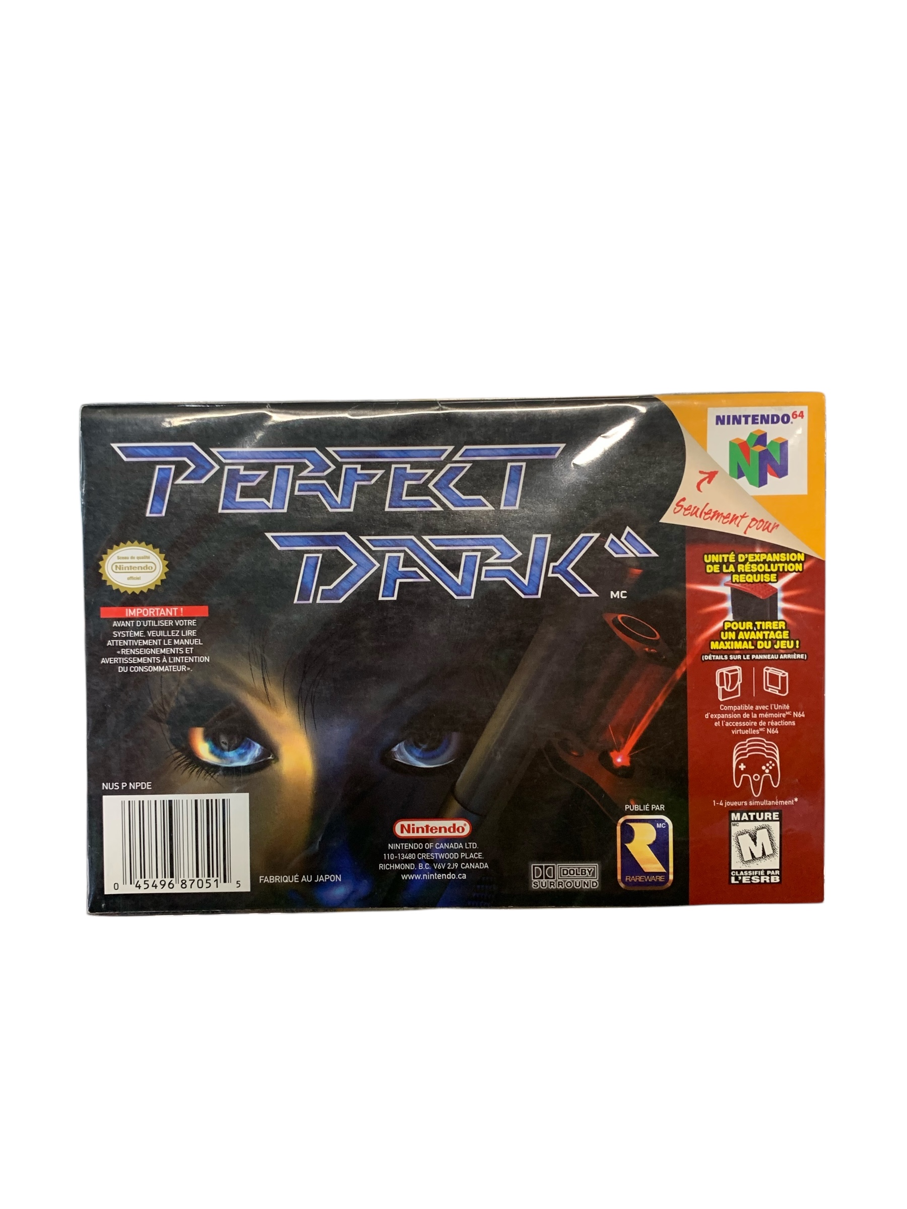 Livret NUS P NPDE Perfect Dark N64