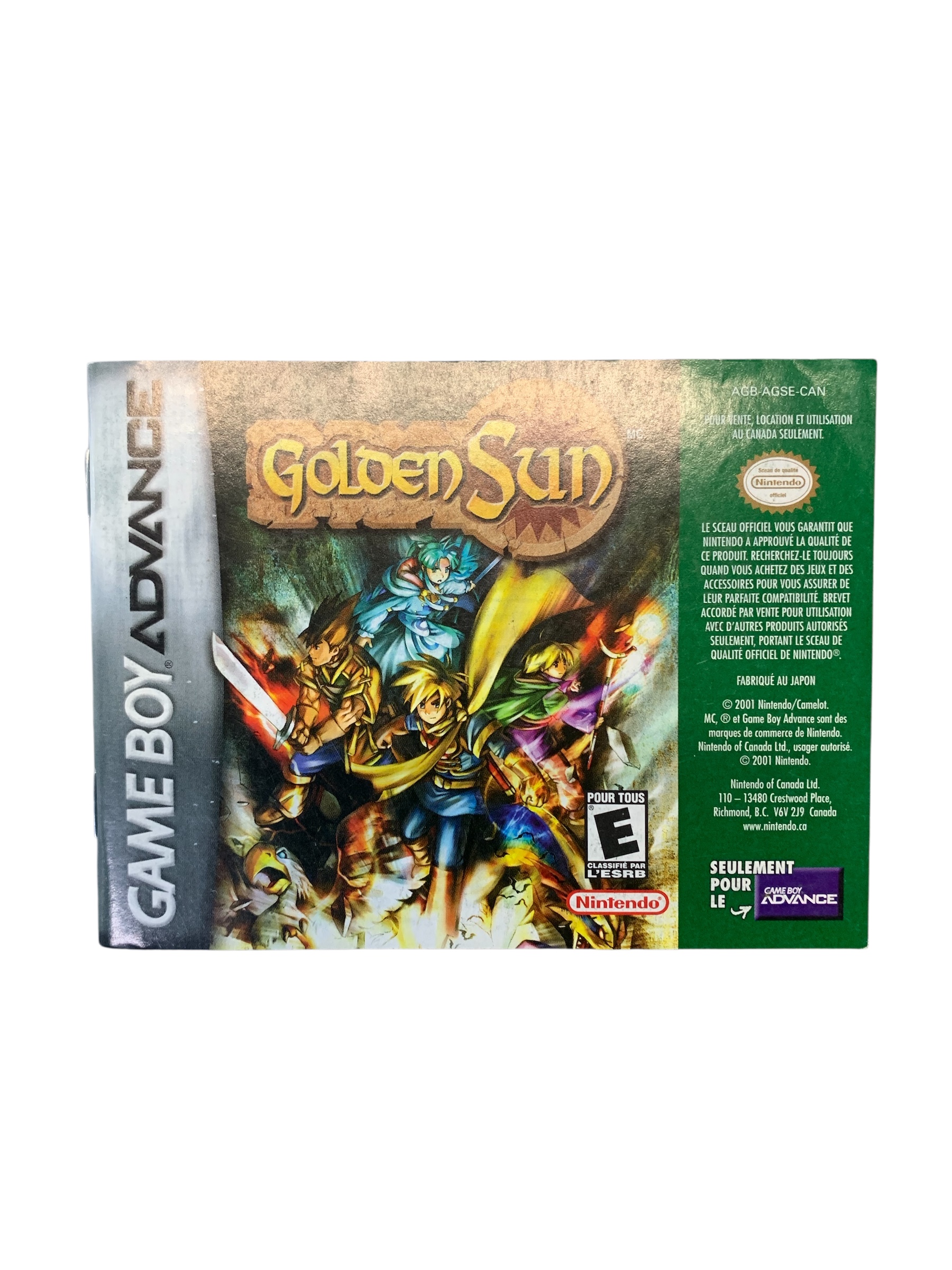 Livret AGB-AGSE-CAN Golden Sun GBA