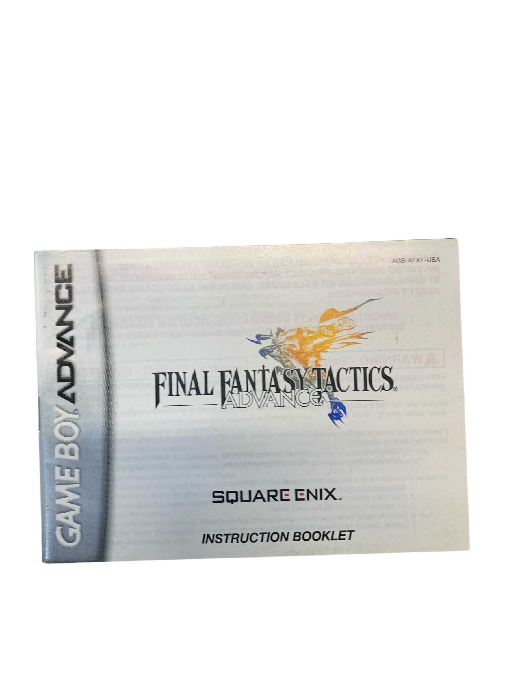 Livret AGB-AFXE-USA Final Fantasy Tactics Advance GBA