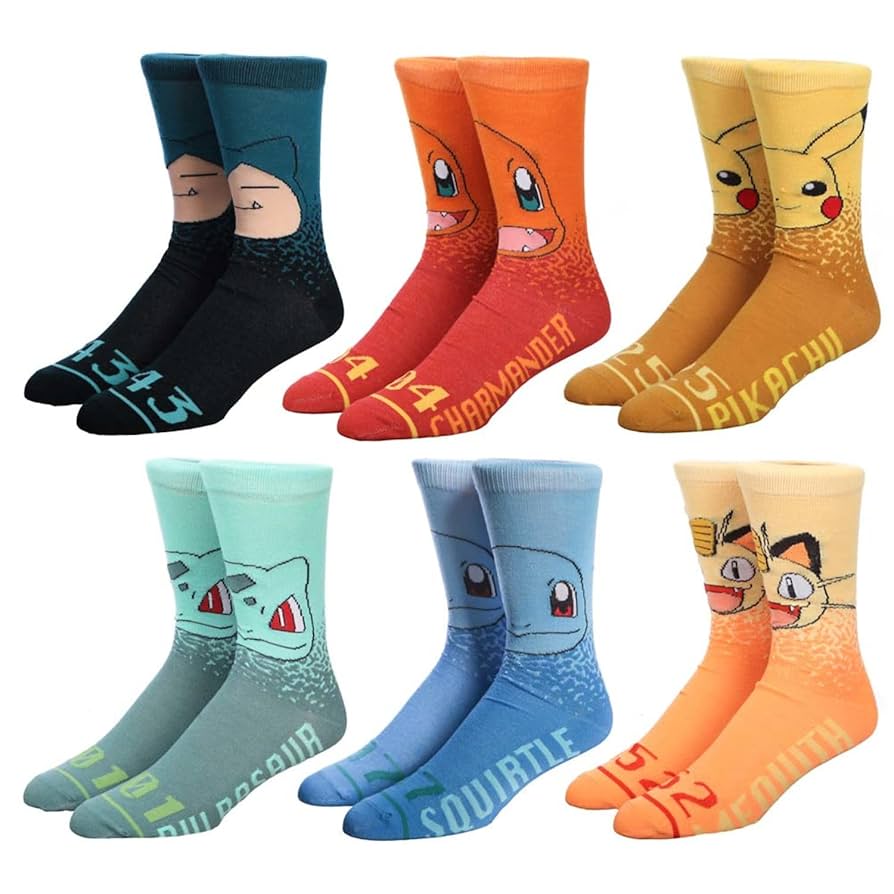 Ensemble 6 Paires De Chaussettes Par Bioworld - Pokemon
