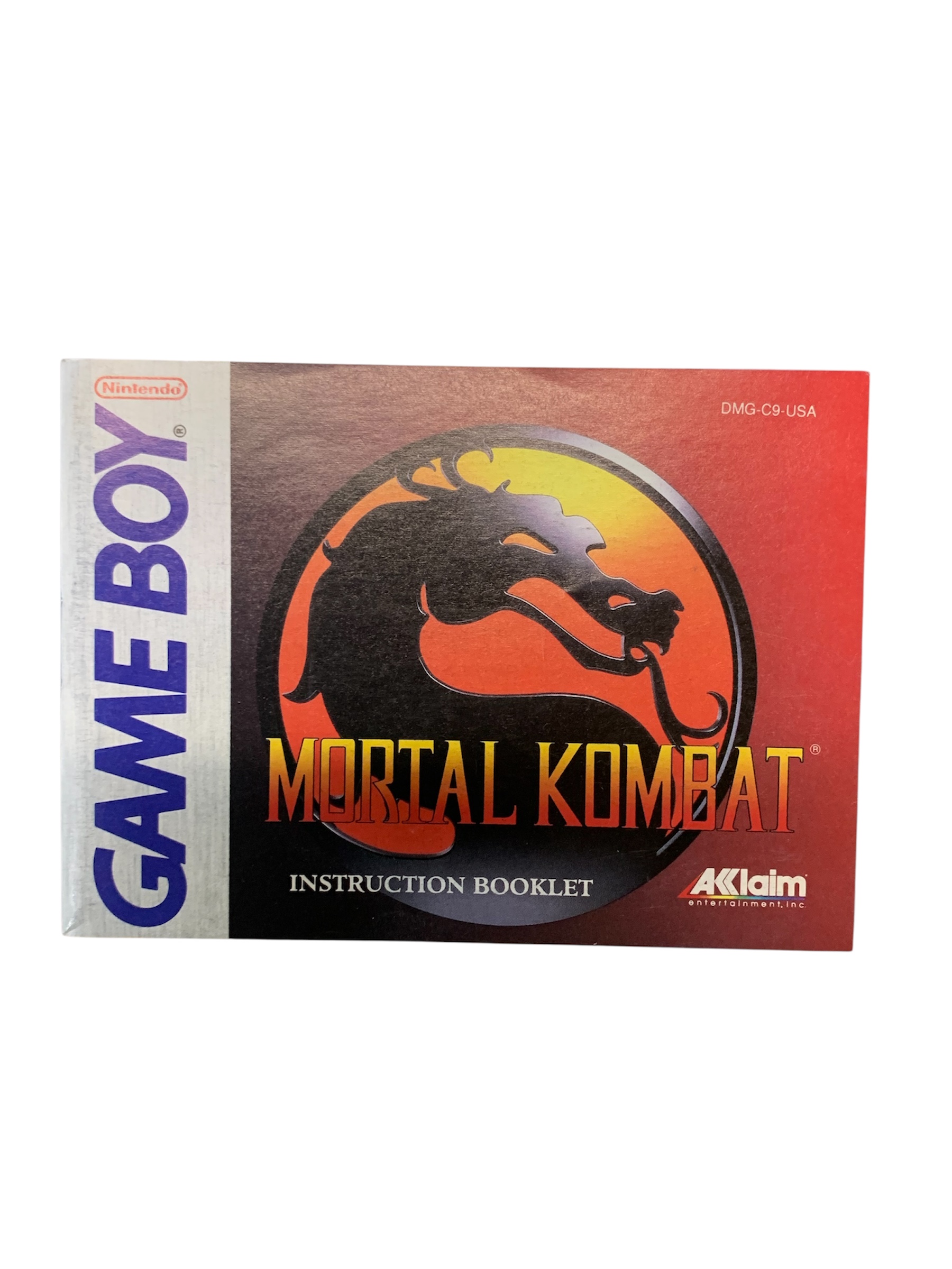 Livret DMG-C9-USA Mortal Kombat Game Boy
