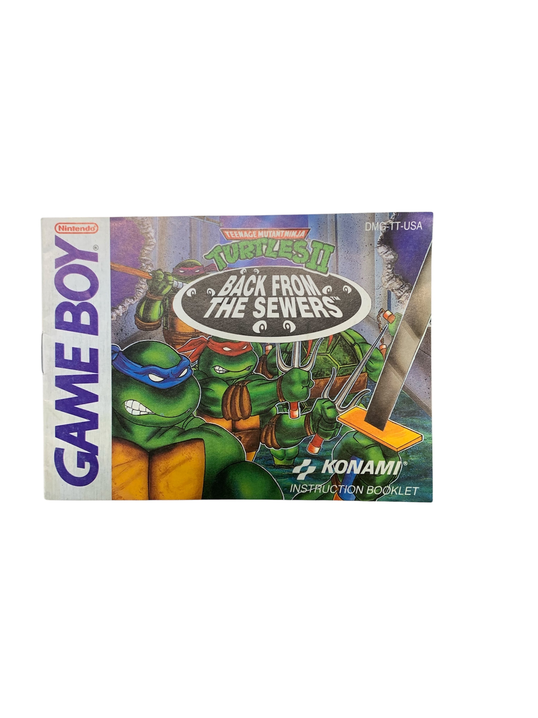 Livret DMG-TT-USA Teenage Mutant Ninja Turtles II Back From The Sewers Game Boy