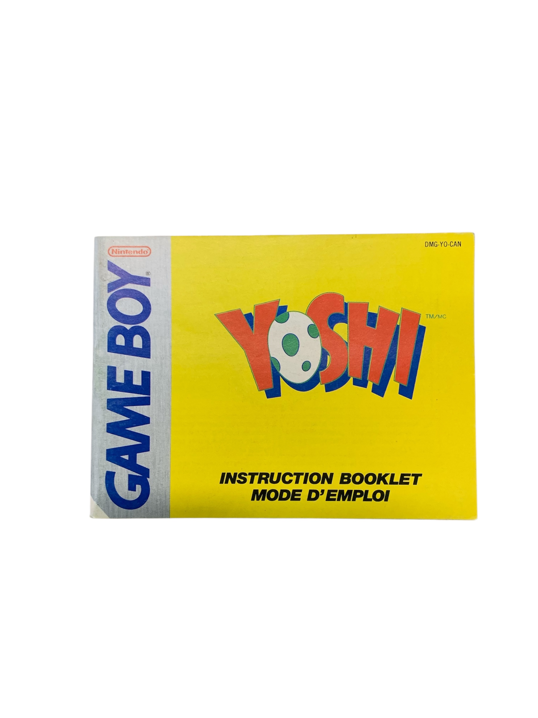 Livret DMG-YO-CAN Yoshi Game Boy