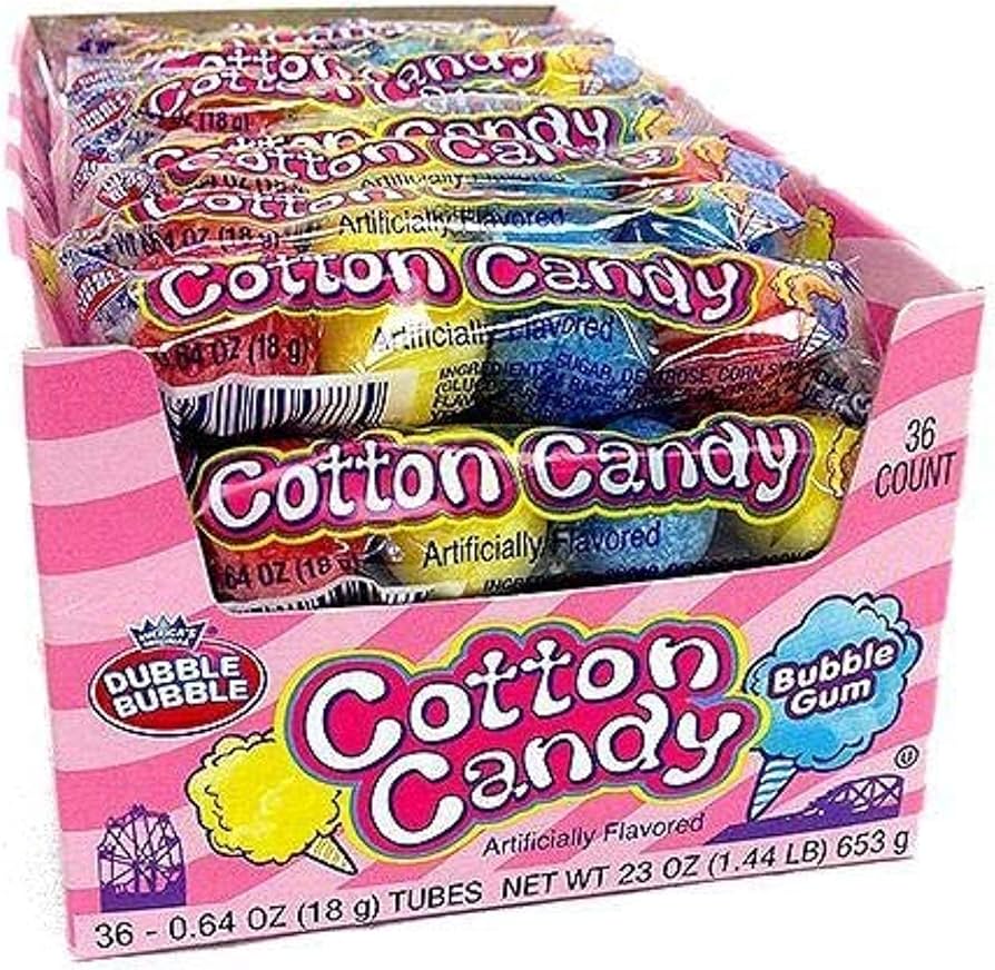 Gomme à Mâcher Dubble Bubble A La Barbe A Papa - Paquet De 4 Morceaux